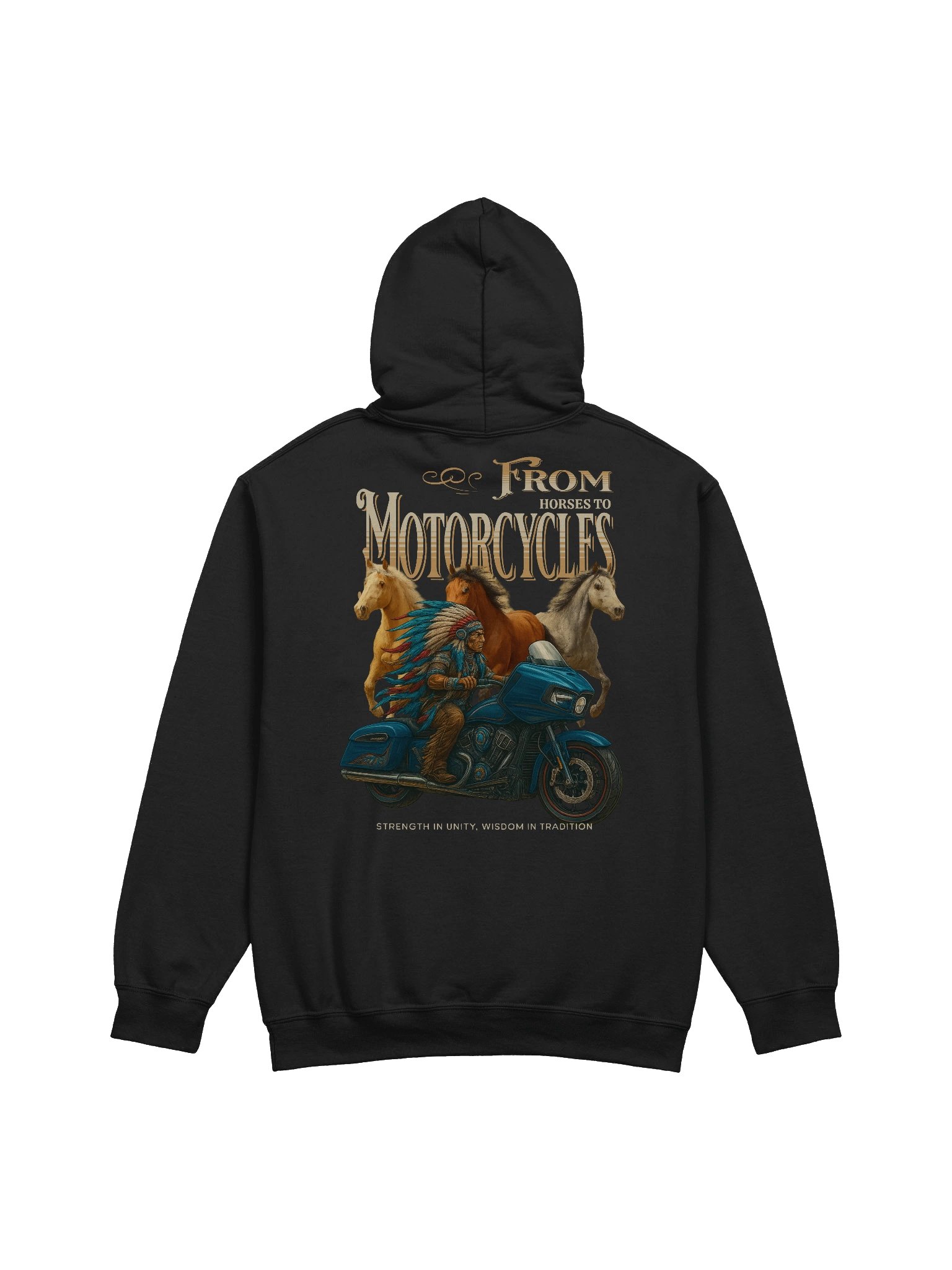 Legacy of the Tribe – From Horses to Motorcycles (Gildan Classic Hoodie) product image (2)