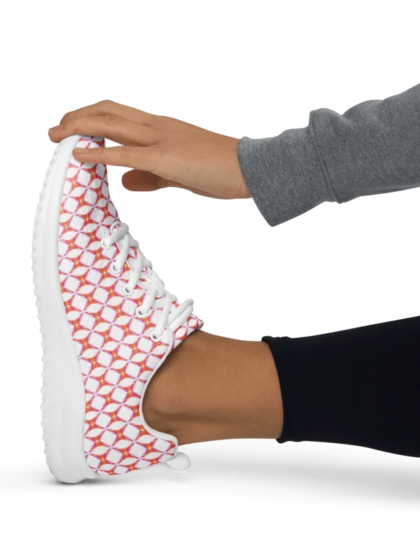 Sunset Prism Pulse Sneakers Vibrant Geometric Women's Athletic Shoes product image (1)