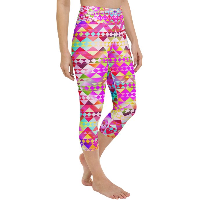 Pink Tribal Capri Leggings product image (2)