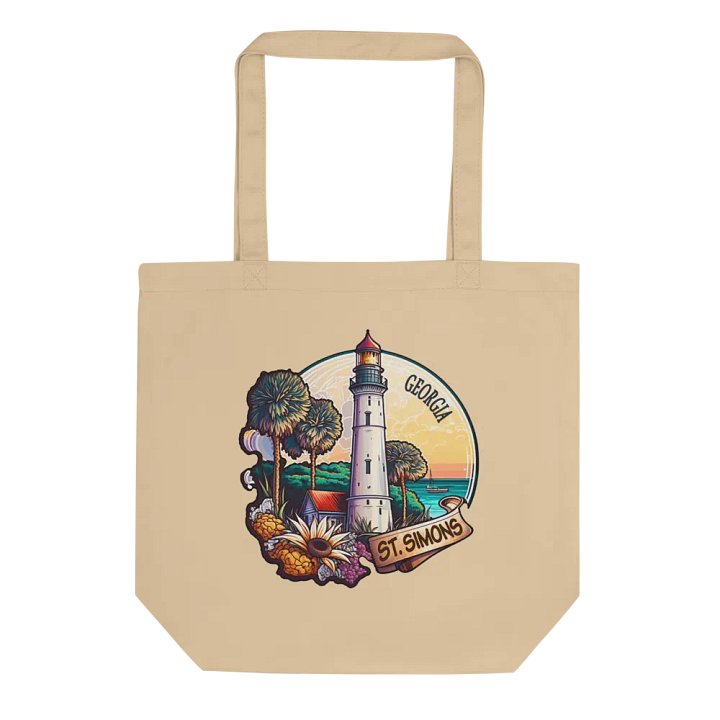 Saint Simons Island Scenic Lighthouse Tote Bag product image (1)
