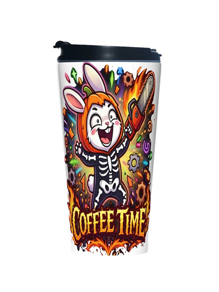 COFFEE TIME Chainsaw Bunny Travel Mug product image (1)