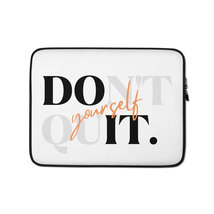 Motivational Typographic Laptop Sleeve product image (1)