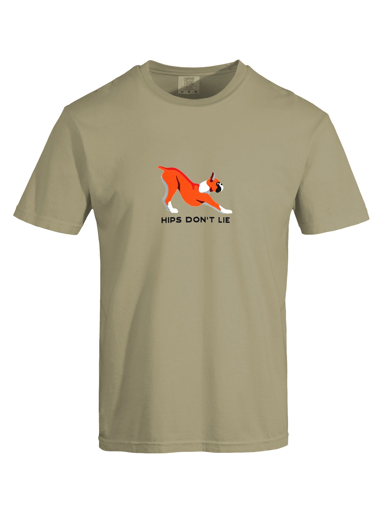 Hips Don't Lie T-Shirt(Embroidered) of a Boxer(Red, Cropped Ears) product image (10)