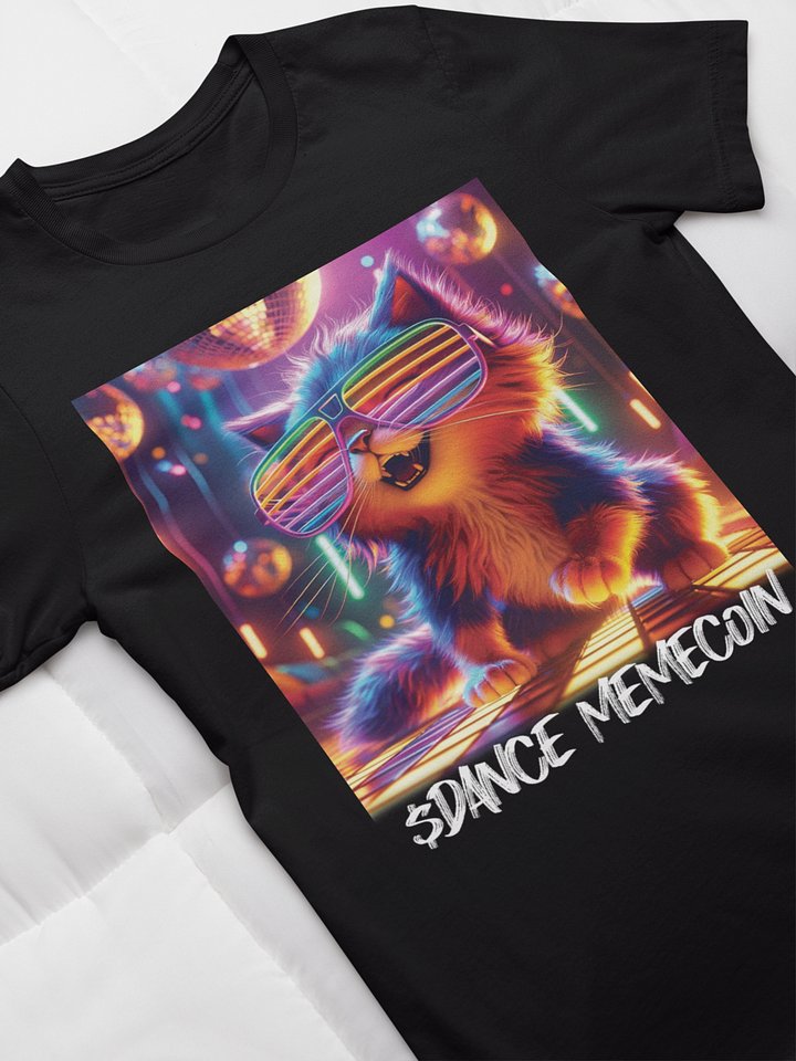 PARTY KITTY - DANCE MEMECOIN - PREMIUM TEE - BLACK product image (1)