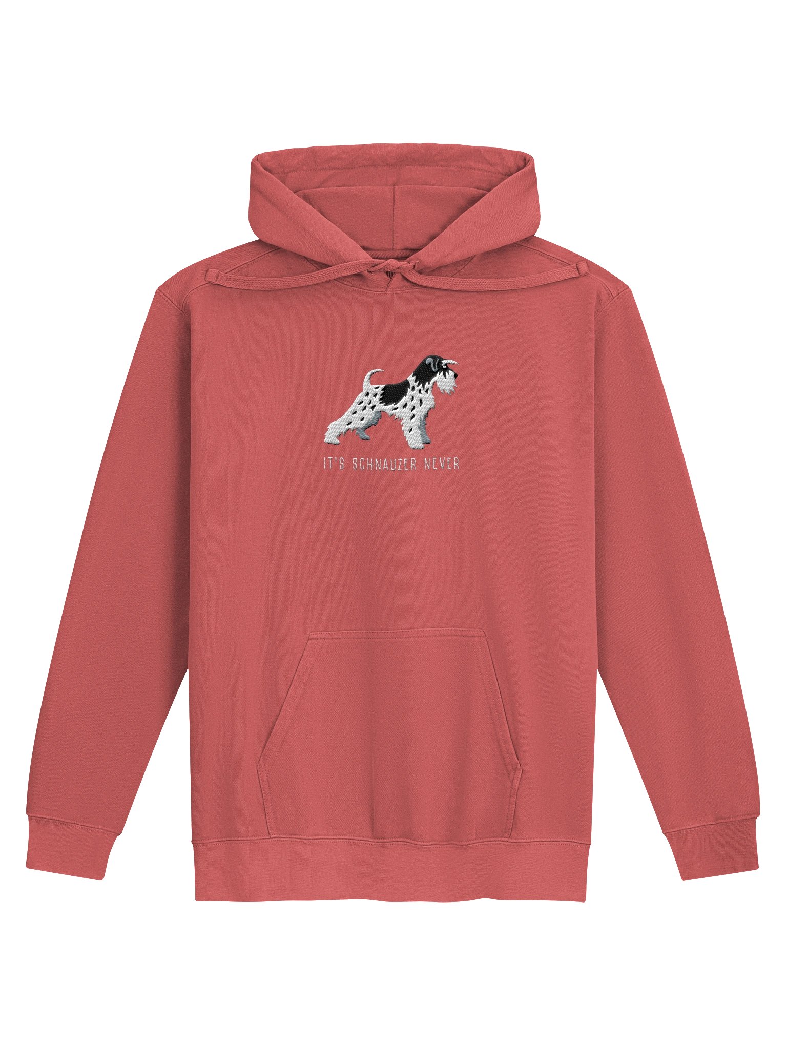 It's Schnauzer Never Premium Hoodie (Embroidered) of a Miniature Schnauzer(Parti Black & White) product image (21)