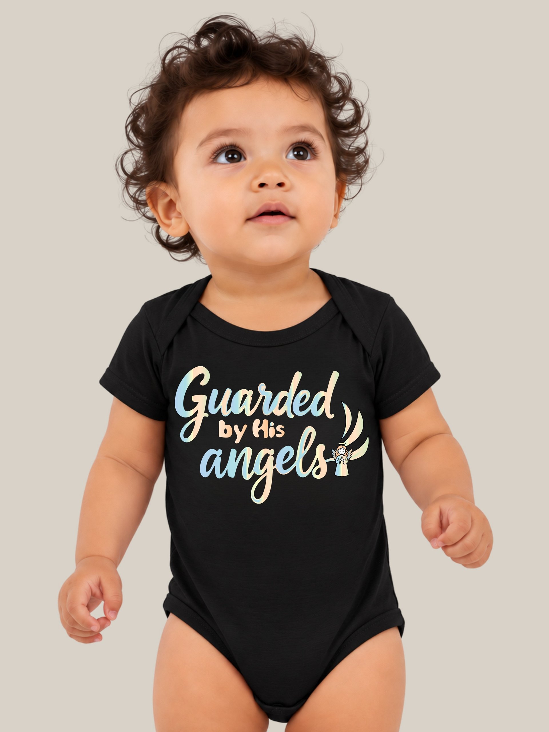 Guarded by His Angels Baby Bodysuit product image (1)
