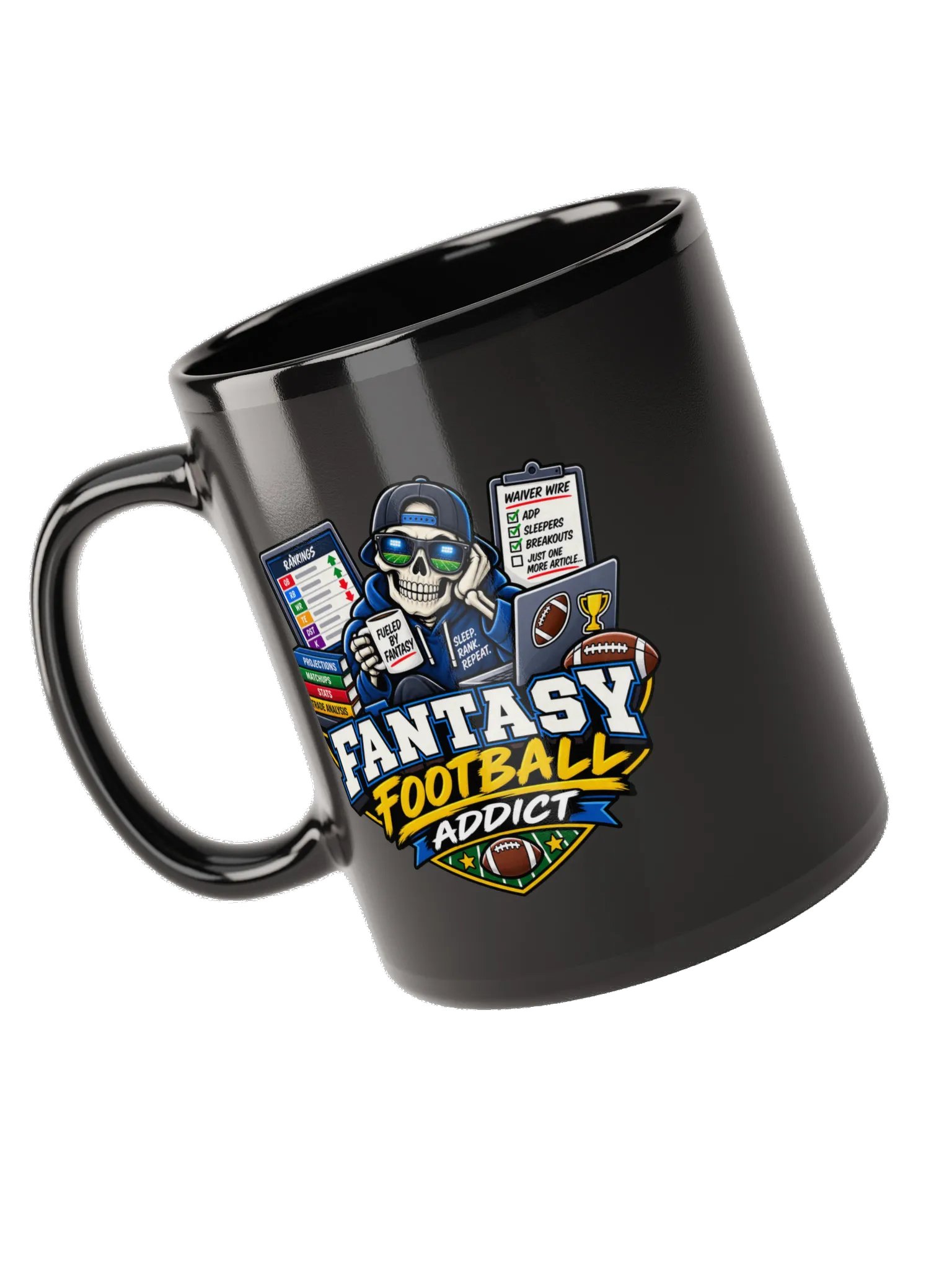 Fantasy Football Addict Skeleton Mug product image (11)