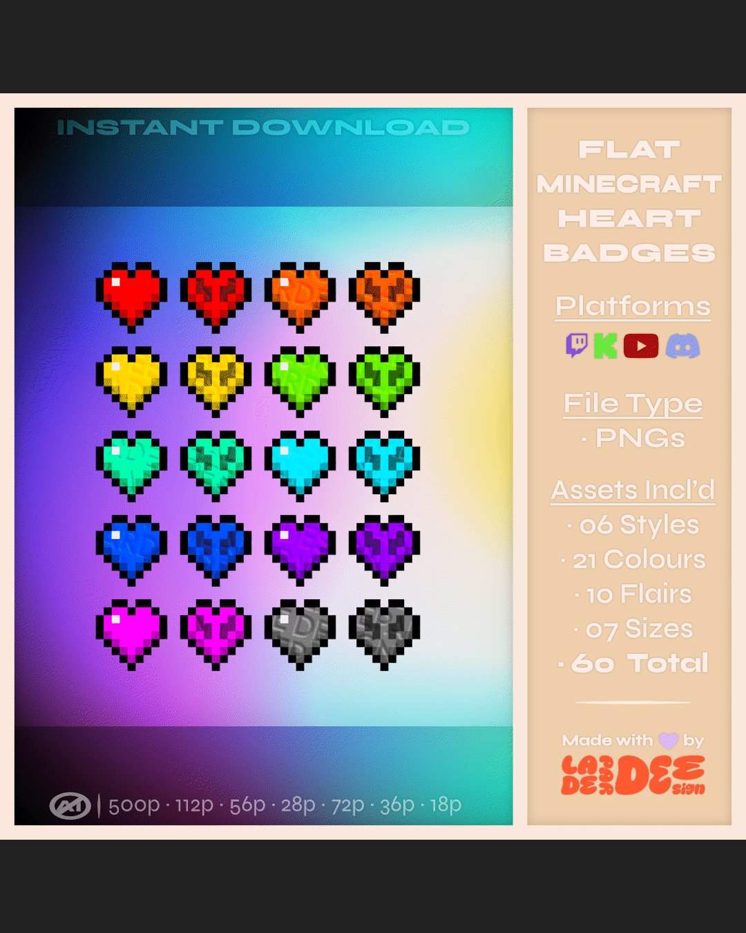 MC Flat Heart Badges product image (5)