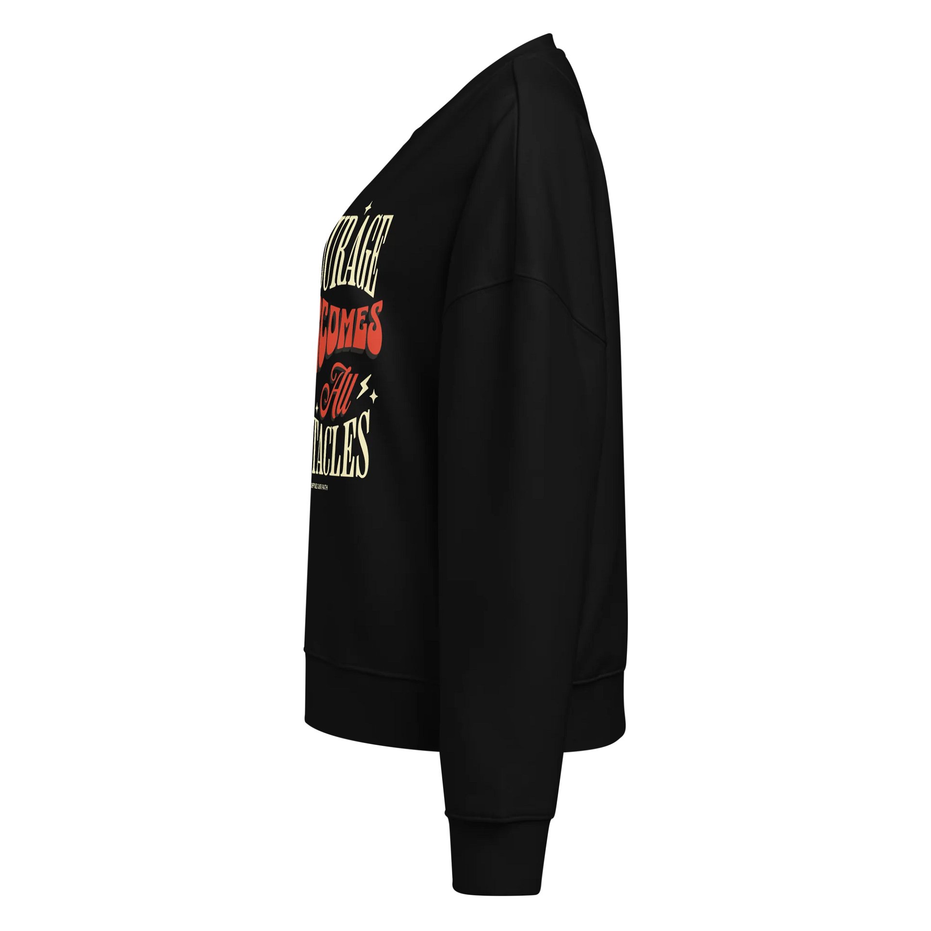 Courage Overcomes all Obstacles Women's Crewneck Sweatshirt product image (3)