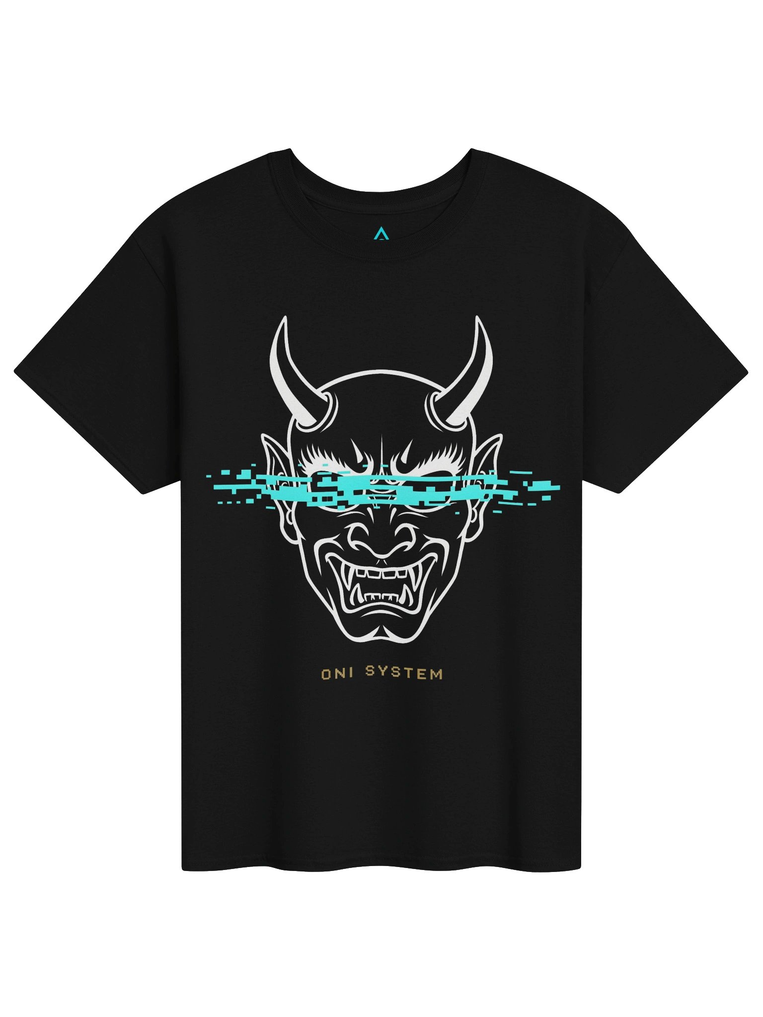 ONI System Glitch Tee — Sakamototo | Cyberpunk Yokai Streetwear | Glitch Demon AI Art Drop product image (1)