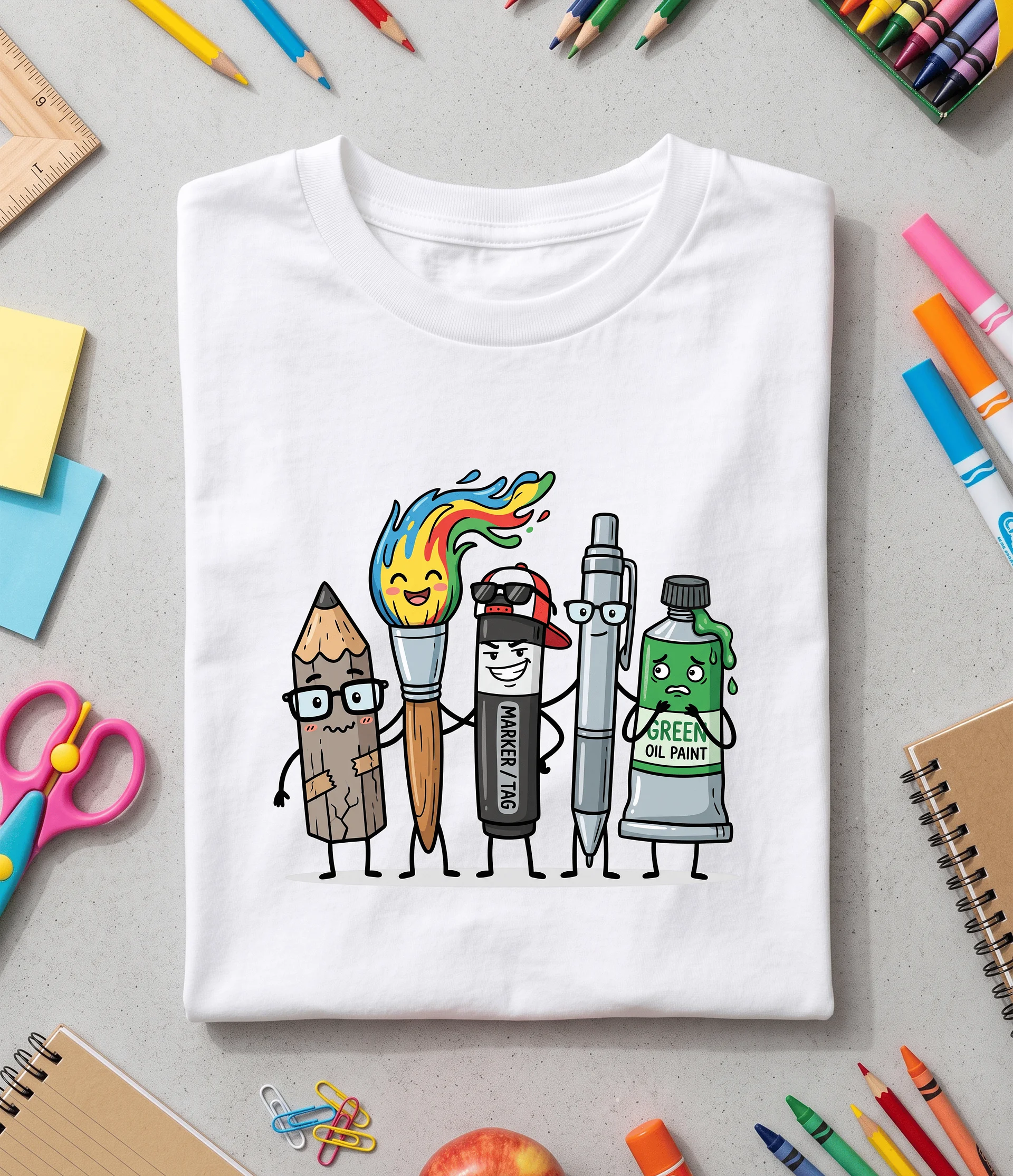 Funny Art Supply Squad Tee 🎨✏️ product image (1)