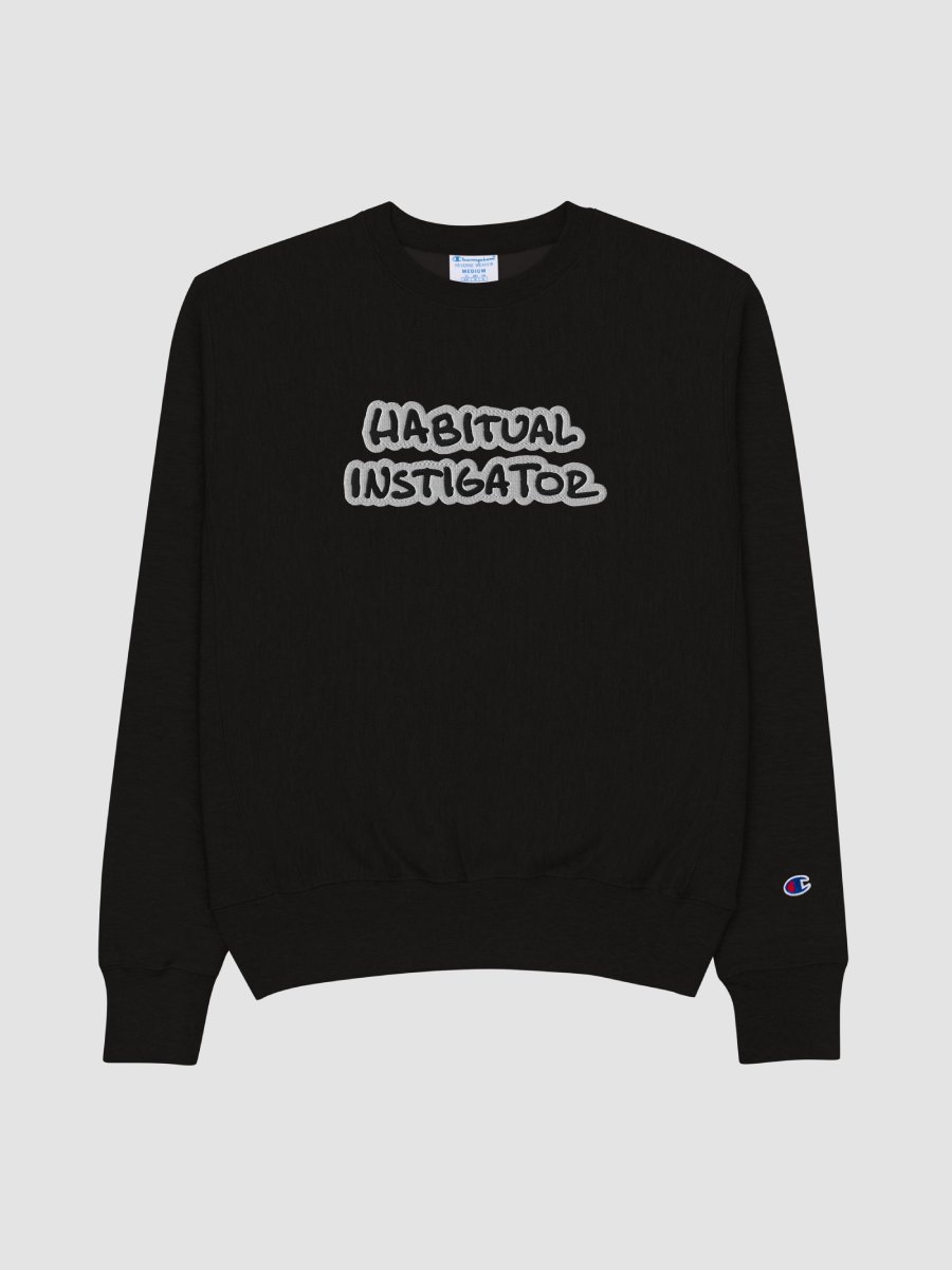 HABITUAL INSTIGATOR (bubble design) embroidered Champion Crewneck product image (1)