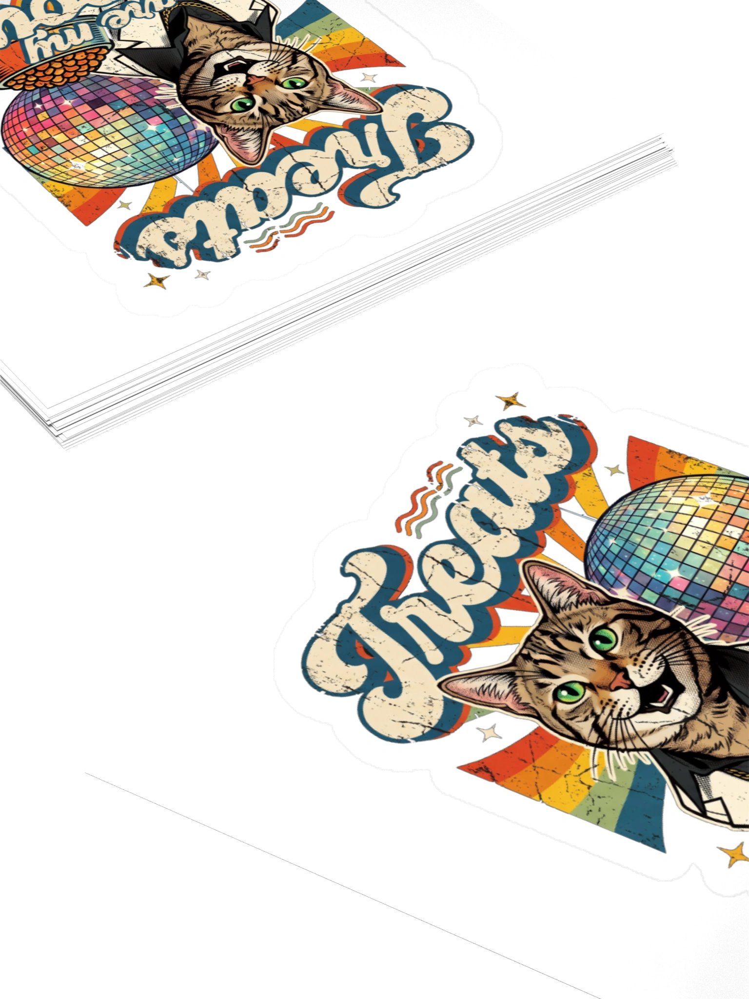 Treats Are My Groove Retro Disco Cat Sticker product image (11)