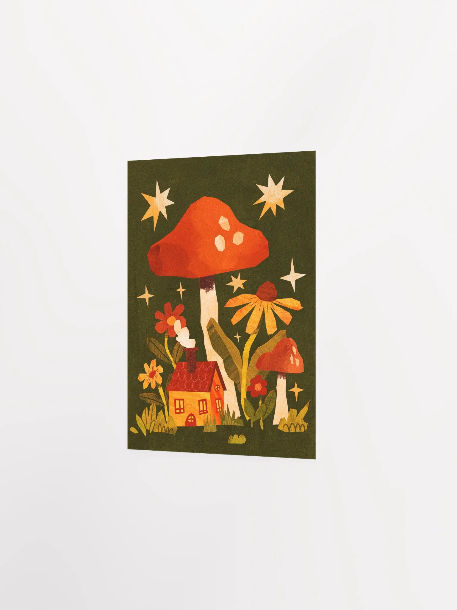 Mushroom Cottage Print product image (3)
