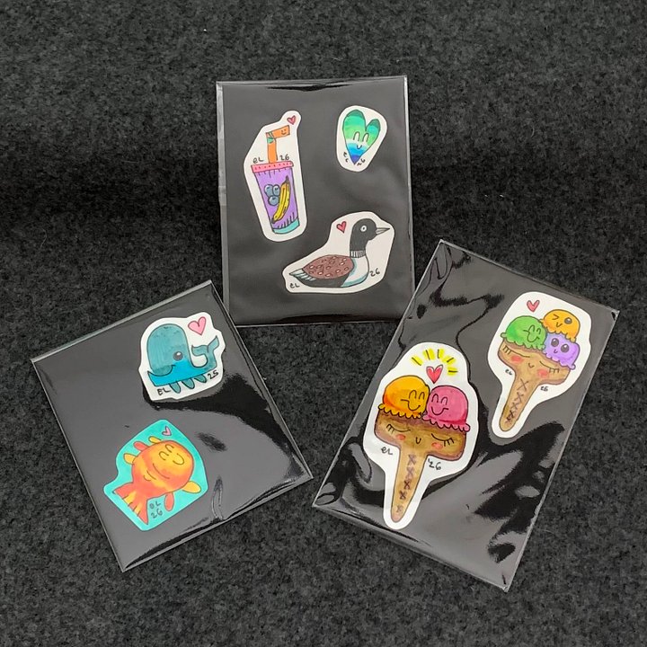 Hand-Drawn Sticker Packs (see varieties) product image (1)