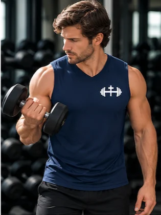 His House Performance V-Neck Muscle Tank - Navy by His House