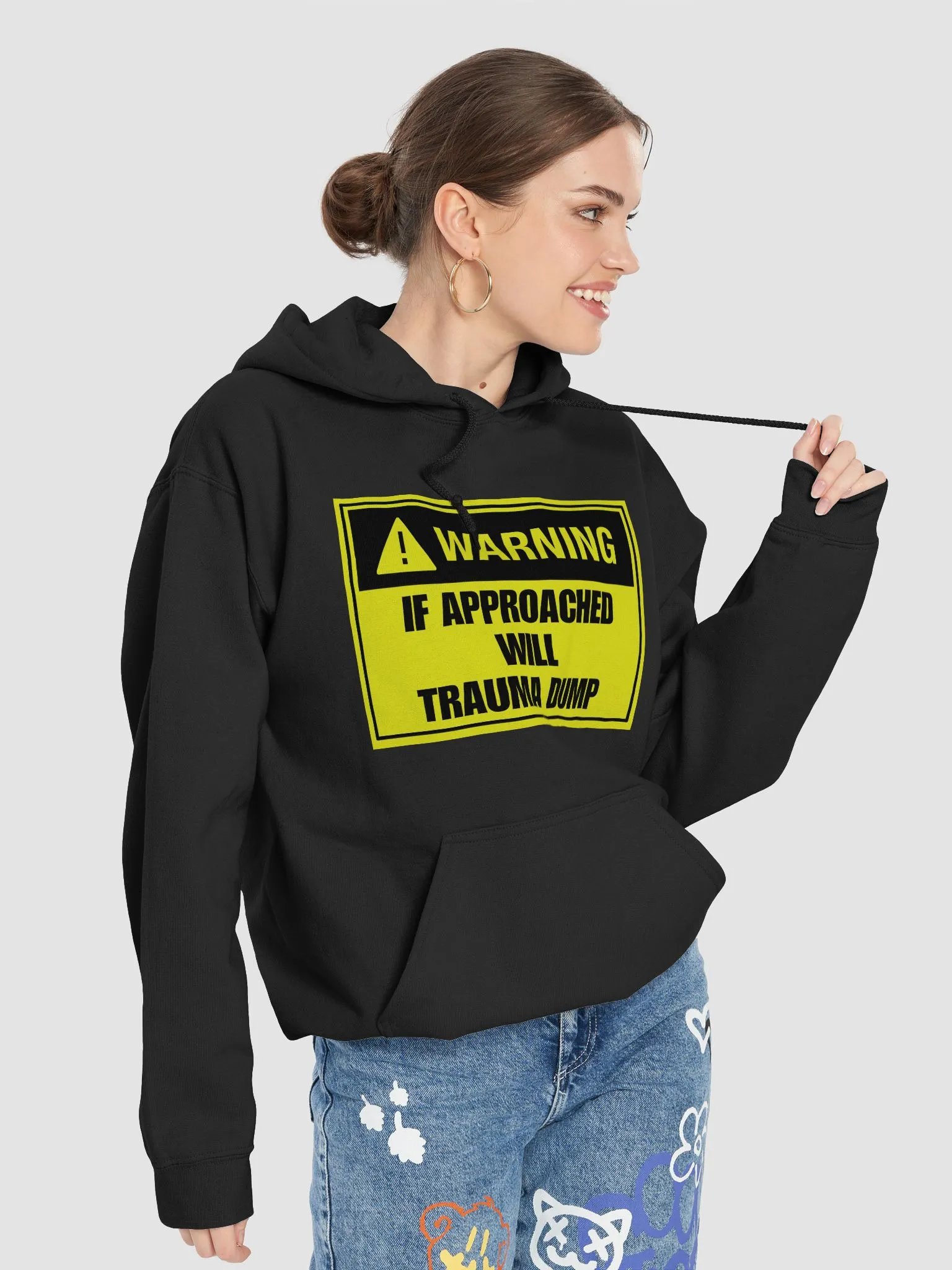 Warning if approached will trauma dump Hoodie product image (2)