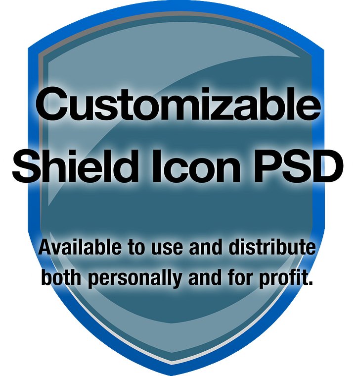 Customizable Shield Icon PSD Stock Design product image (1)