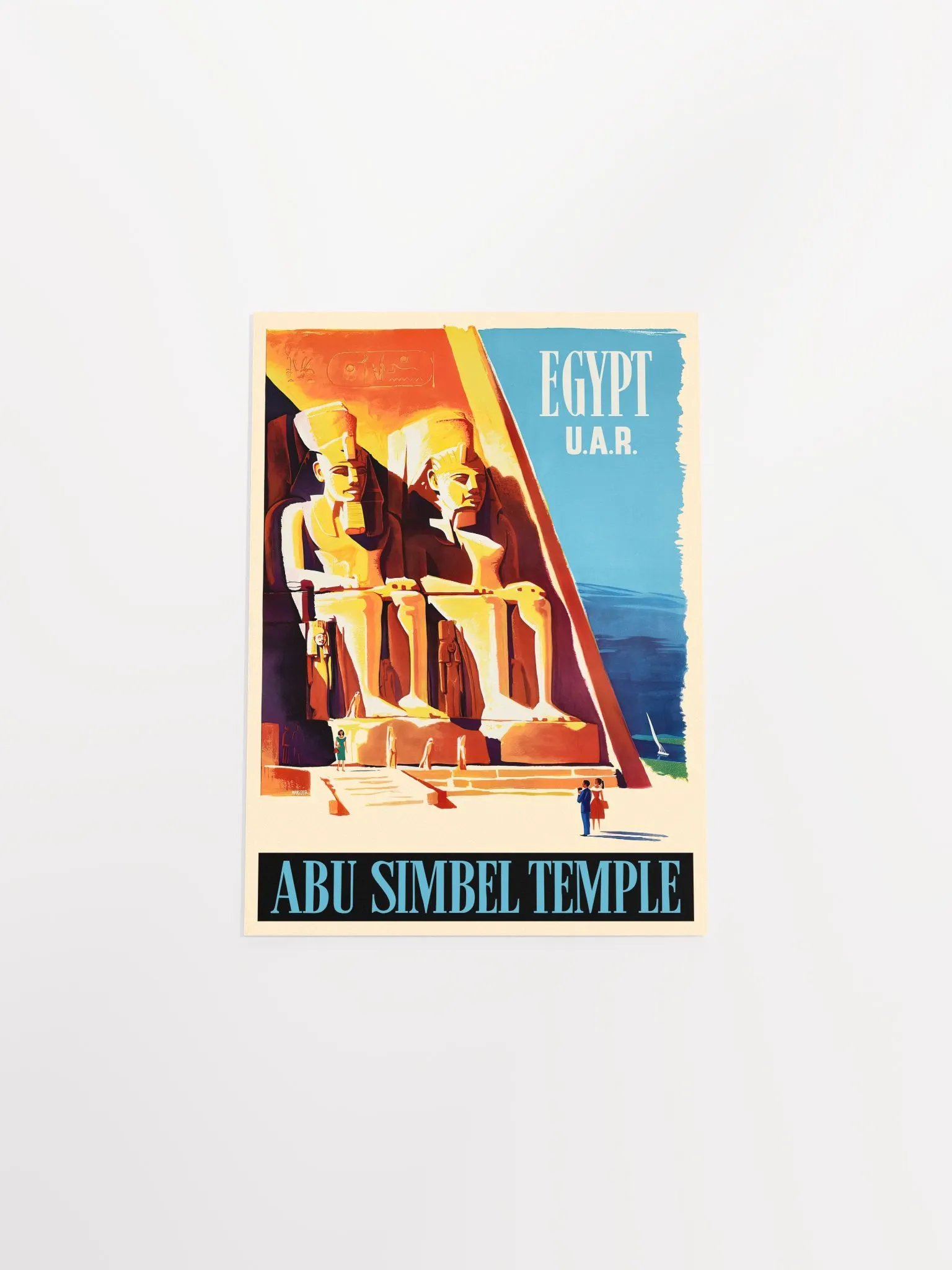Egypt. Abu Simbel Temple, 1960 (Aswan, Pharaoh Ramesses II) — retro vintage travel poster, retro travel art, retro travel wall art product image (9)