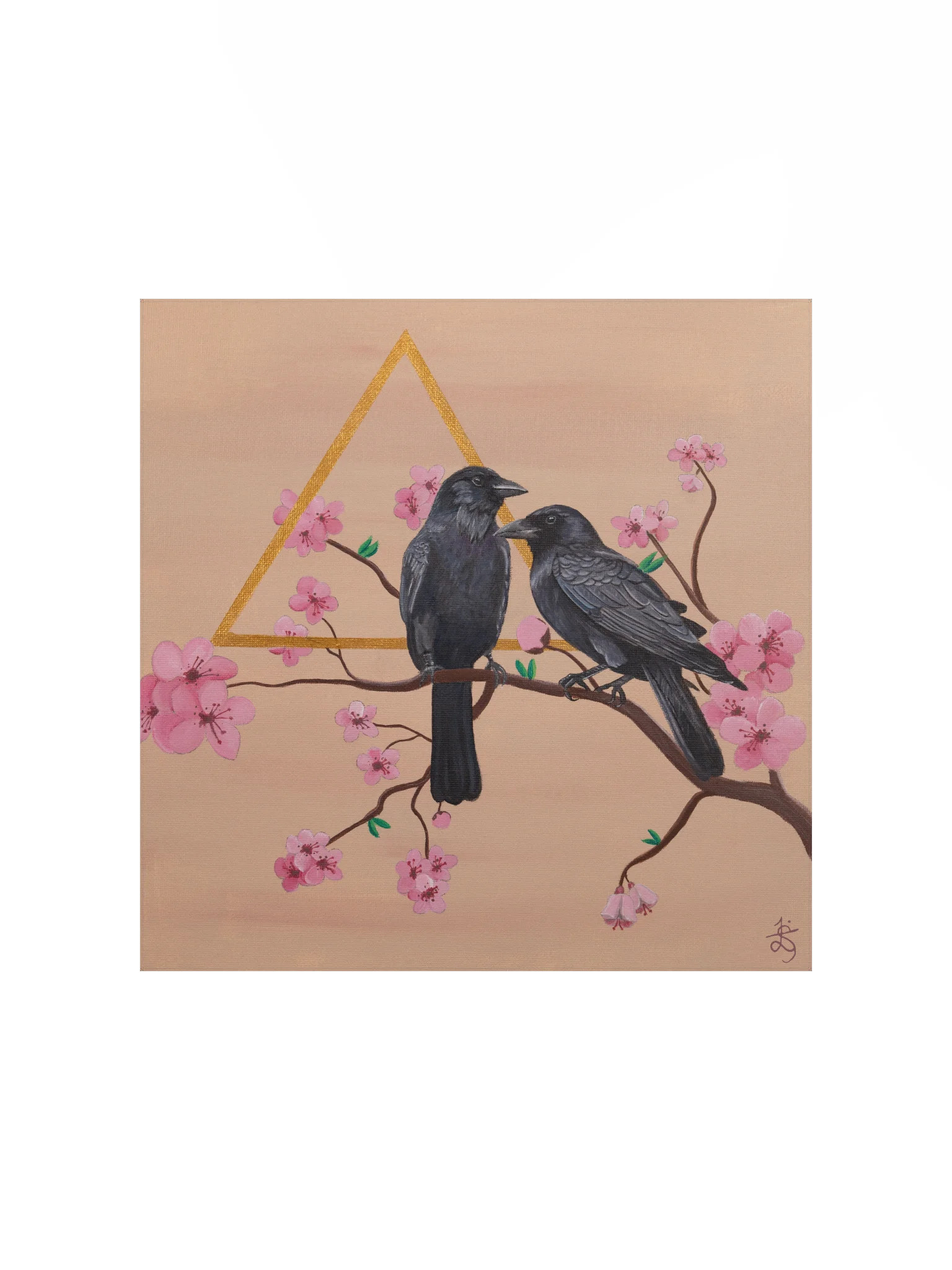 Sakura Crows Original Art Print product image (1)