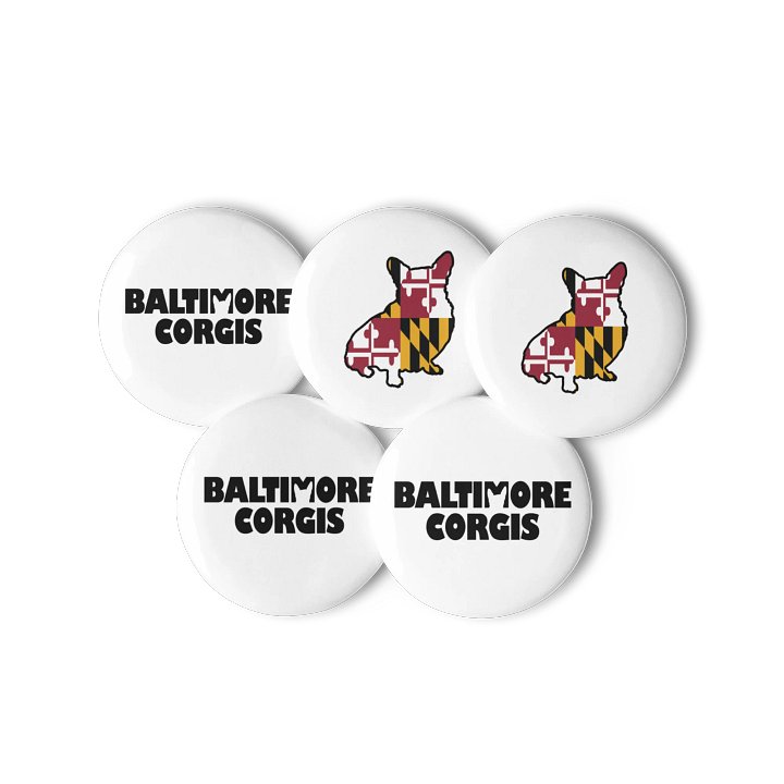 Baltimore Corgis Glossy Pin Button Set product image (3)