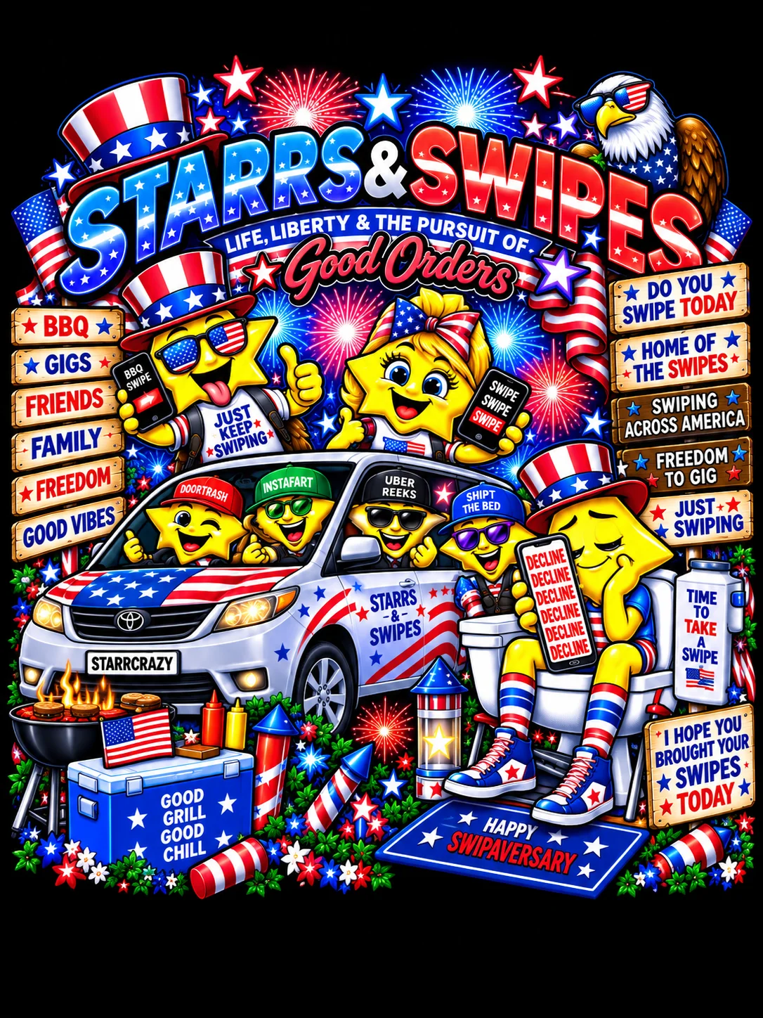 Starrs & Swipes – Life, Liberty & Good Orders Fourth of July Tee product image (2)