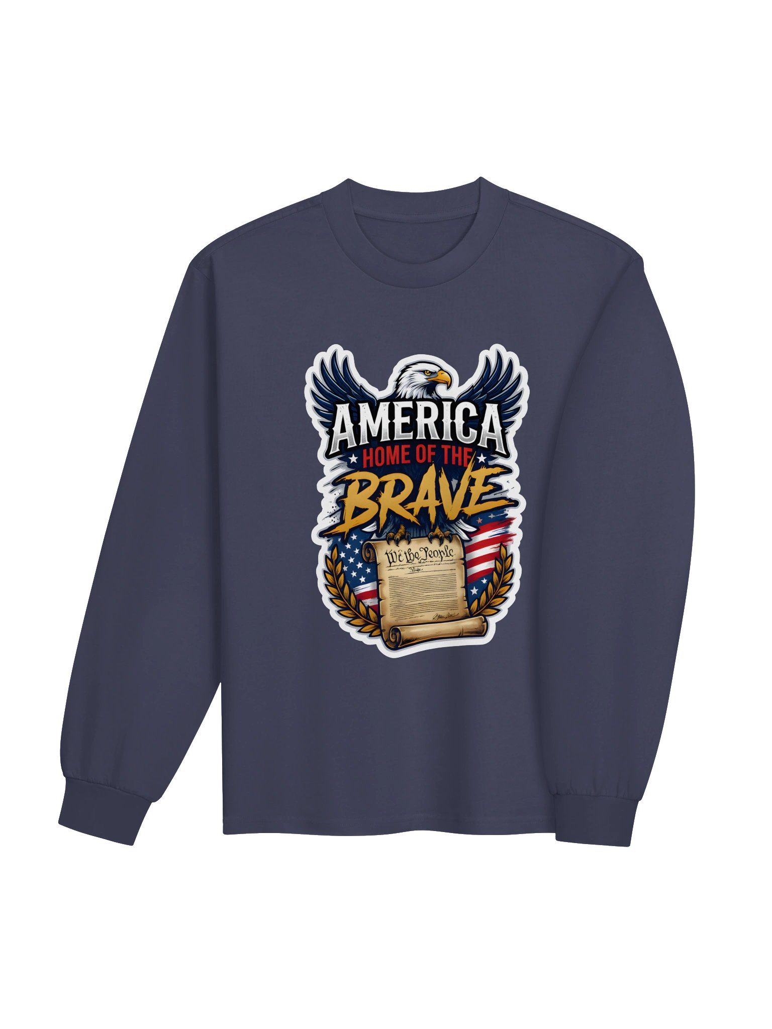 America Brave Patriotic Eagle Long Sleeve product image (11)