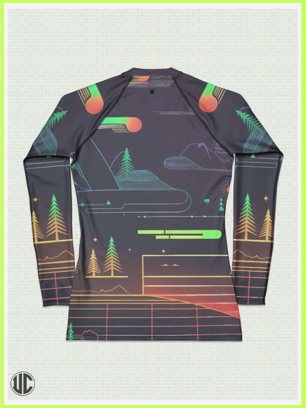 Neon Horizon – Women’s Rash Guard product image (5)