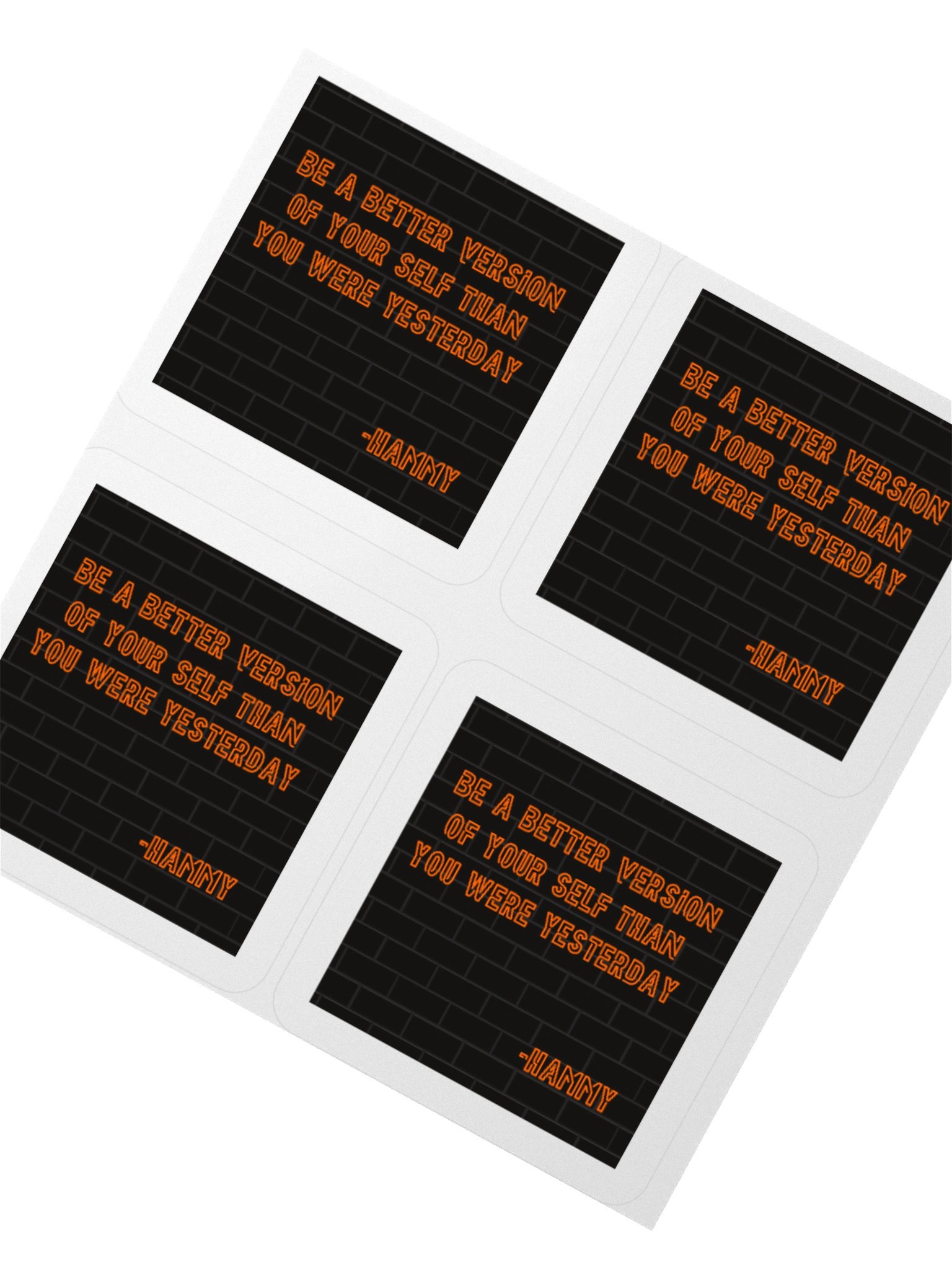 Hammy quote sticker x4 product image (2)