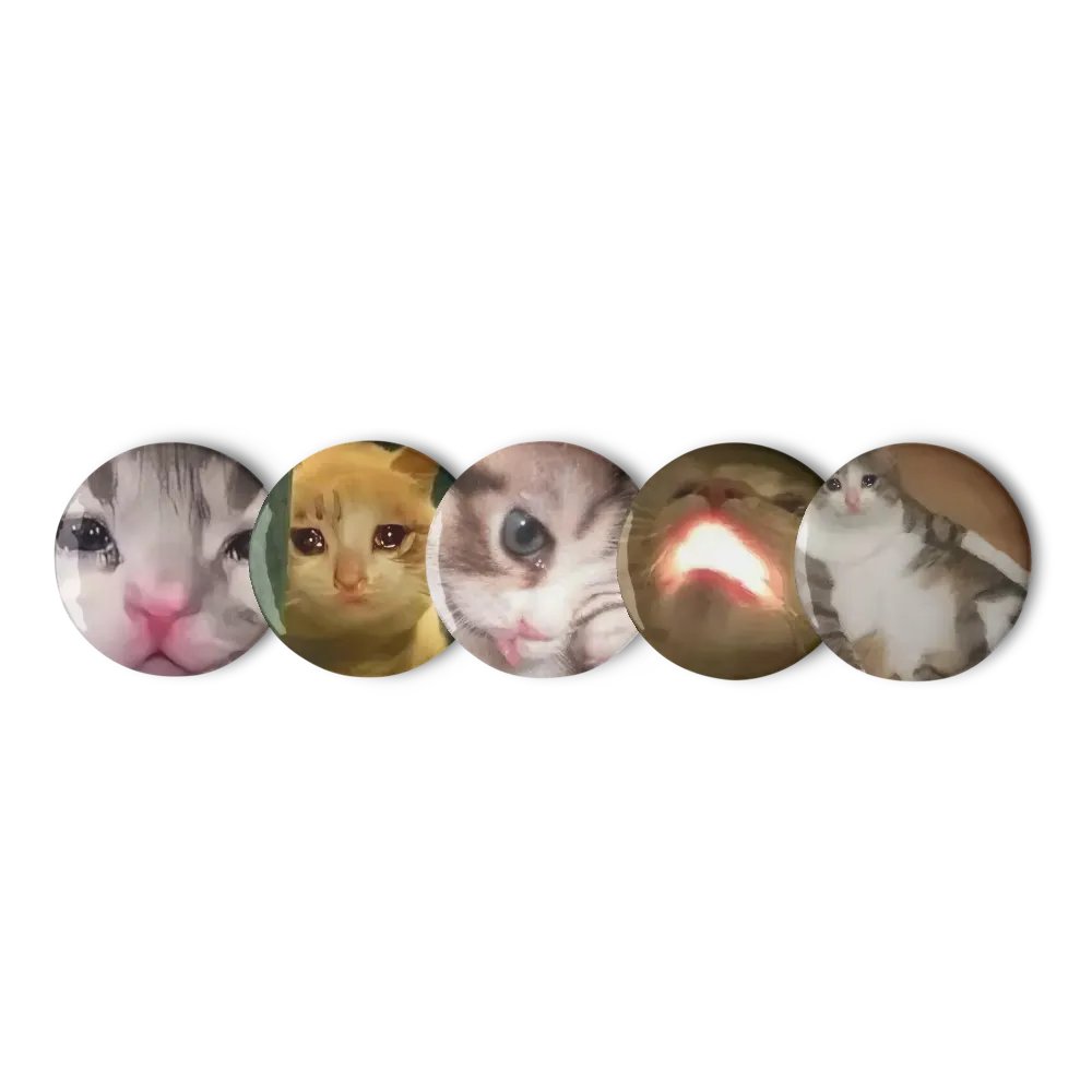 Set of Pin Buttons: Meme Cats 36 product image (5)