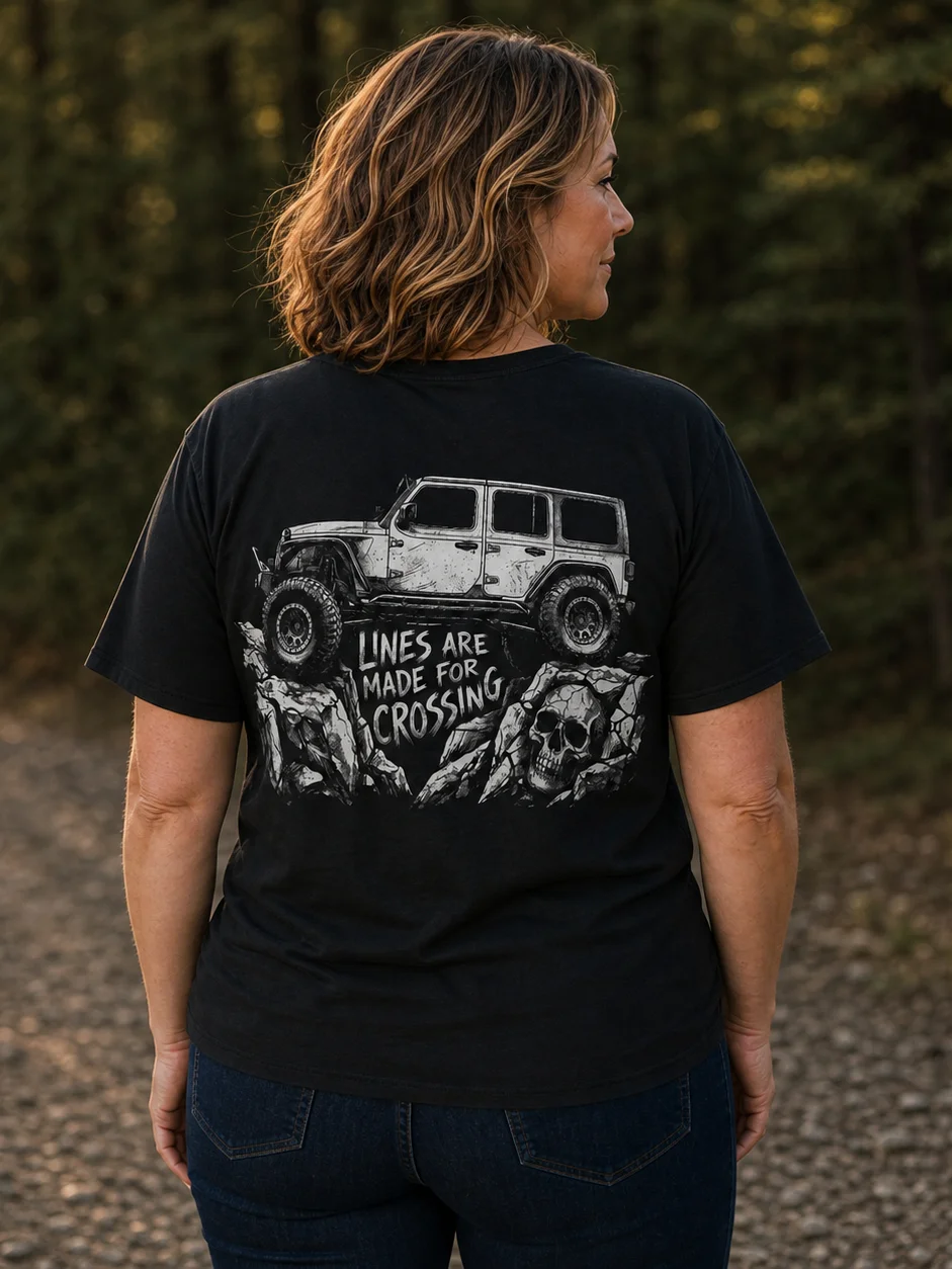 Lines Are Made for Crossing Back-Print Graphic Tee product image (4)