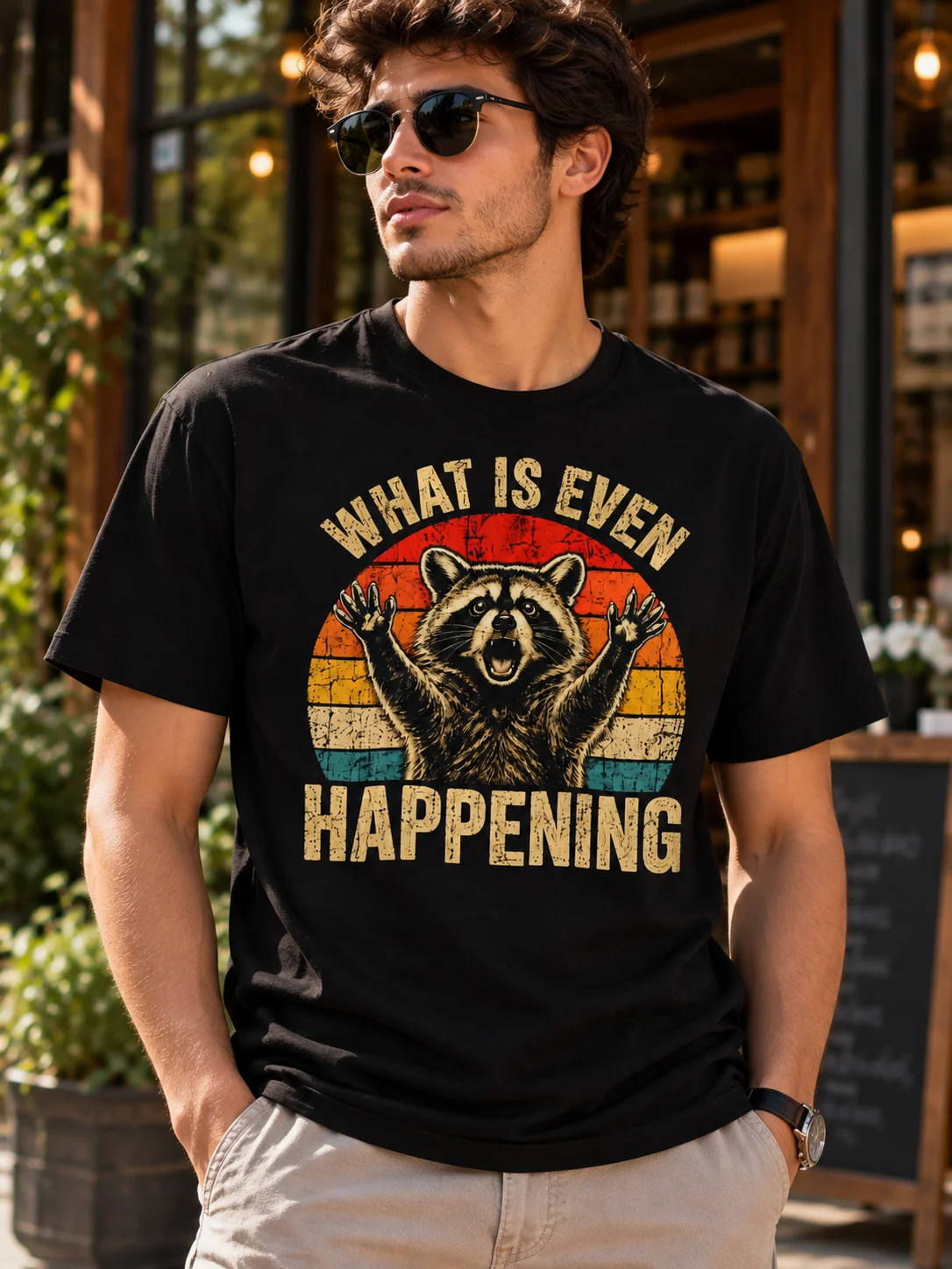 What Is Even Happening Raccoon T-Shirt product image (3)
