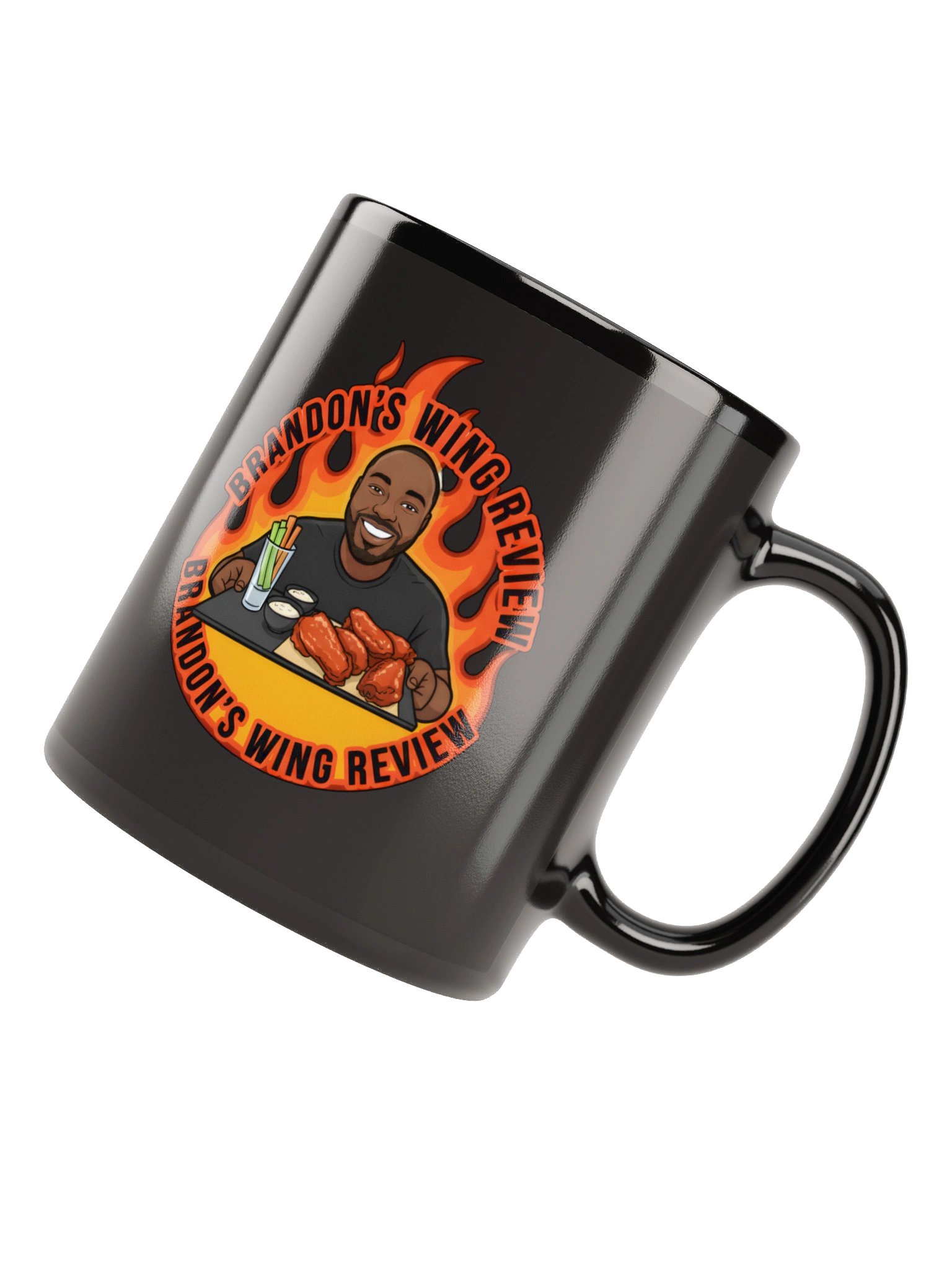 Brandon's Wing Review Flame Logo Mug | Parkers On The Go product image (8)