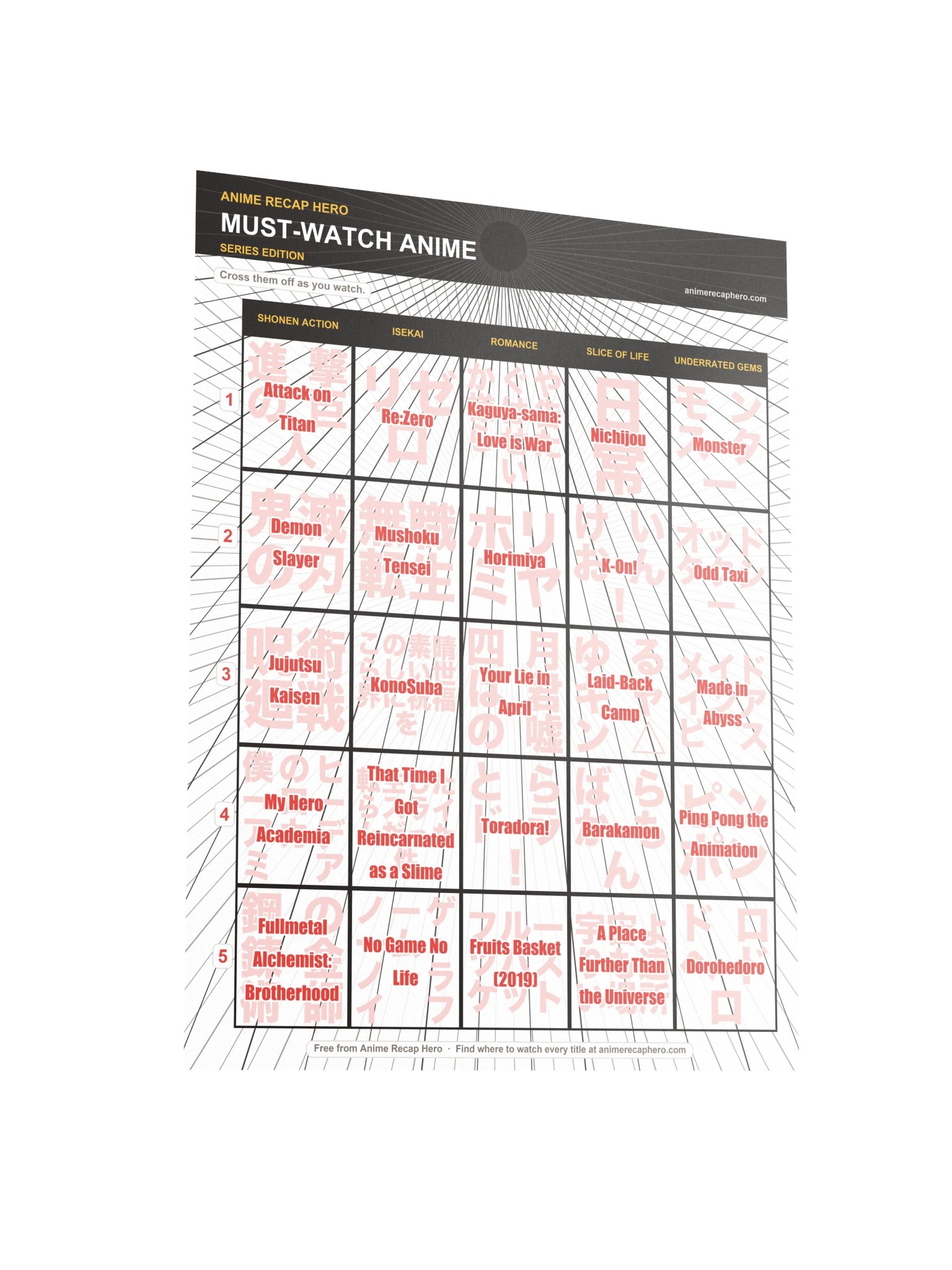 Must-Watch Anime Poster — Series Edition product image (5)