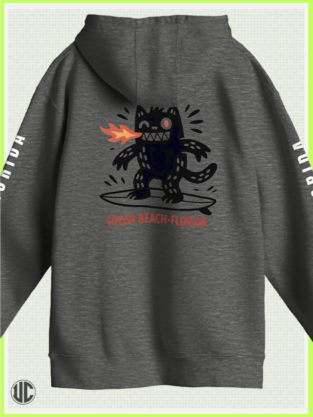Beach Hoodie | Cocoa Beach Graphic Surf Hoodie | Unisex Pullover Hoodie product image (1)