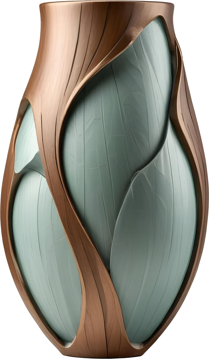Gatsby Grace Collection – Art Deco Ceramic Vase PNG product image (1)