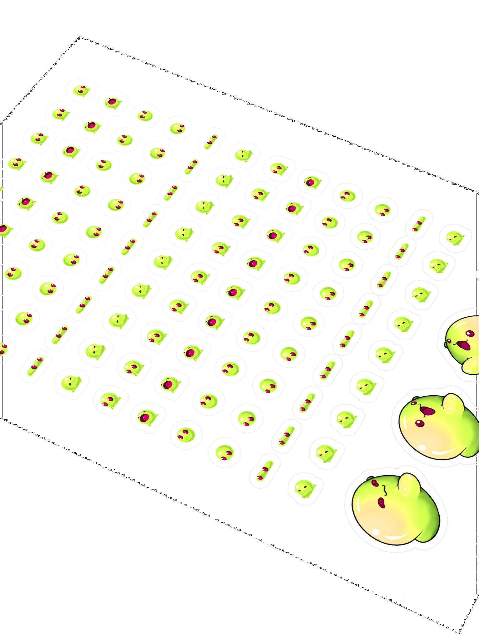 Bubbles Sticker Sheet YELLOW product image (2)
