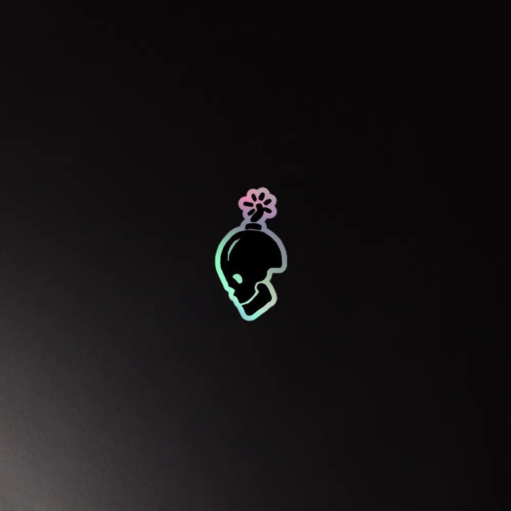 Bomb Skull holographic Sticker product image (4)