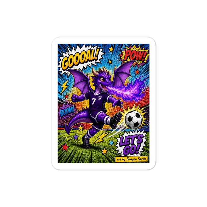 Dragon Sprite's Soccer Dragon Sticker product image (1)