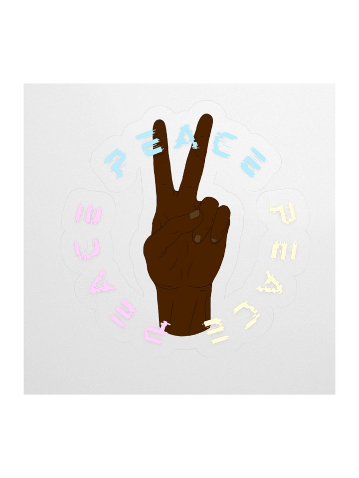 Peace Wave Peace Hand Sticker (Black) product image (1)
