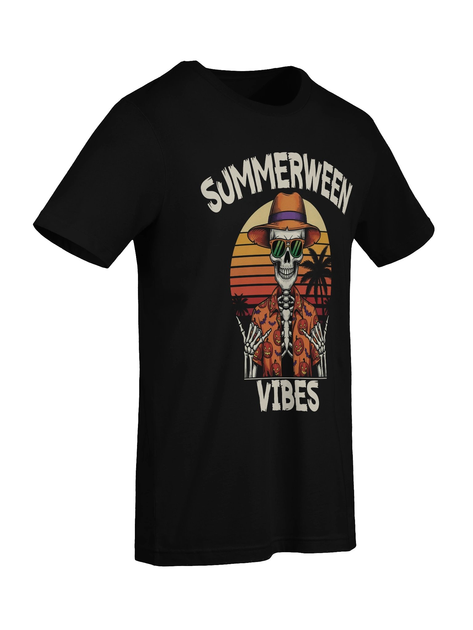 Summerween Halloween Vibes Skeleton Vacation tee product image (2)