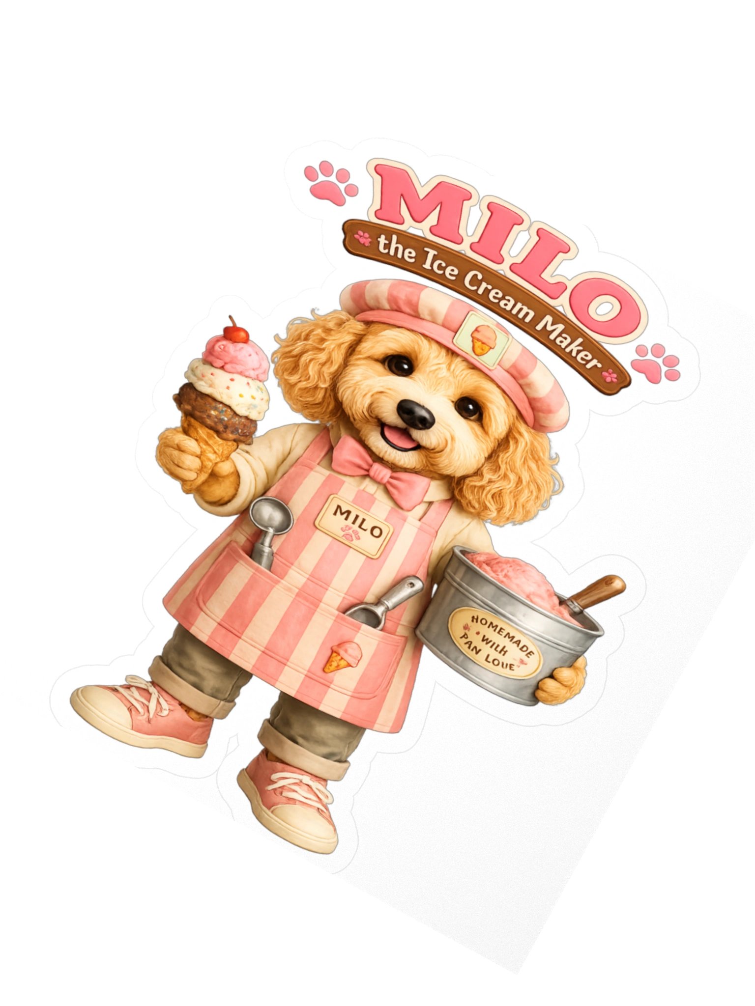 MILO the Ice Cream Maker Dog Sticker product image (2)