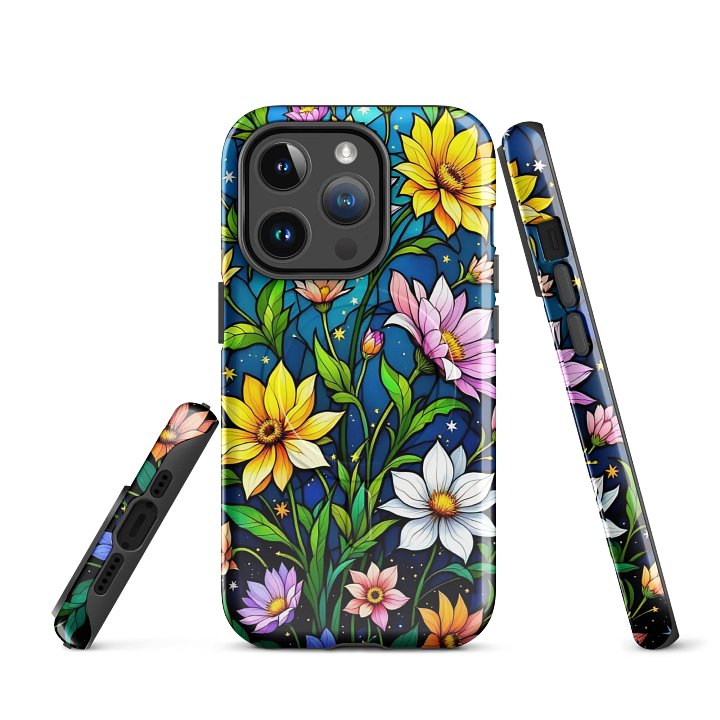 Celestial Blooms Tough Magnetic MagSafe® iPhone® 14, iPhone 15, iPhone 16, iPhone 17, Pro, Pro Max, Plus. product image (1)