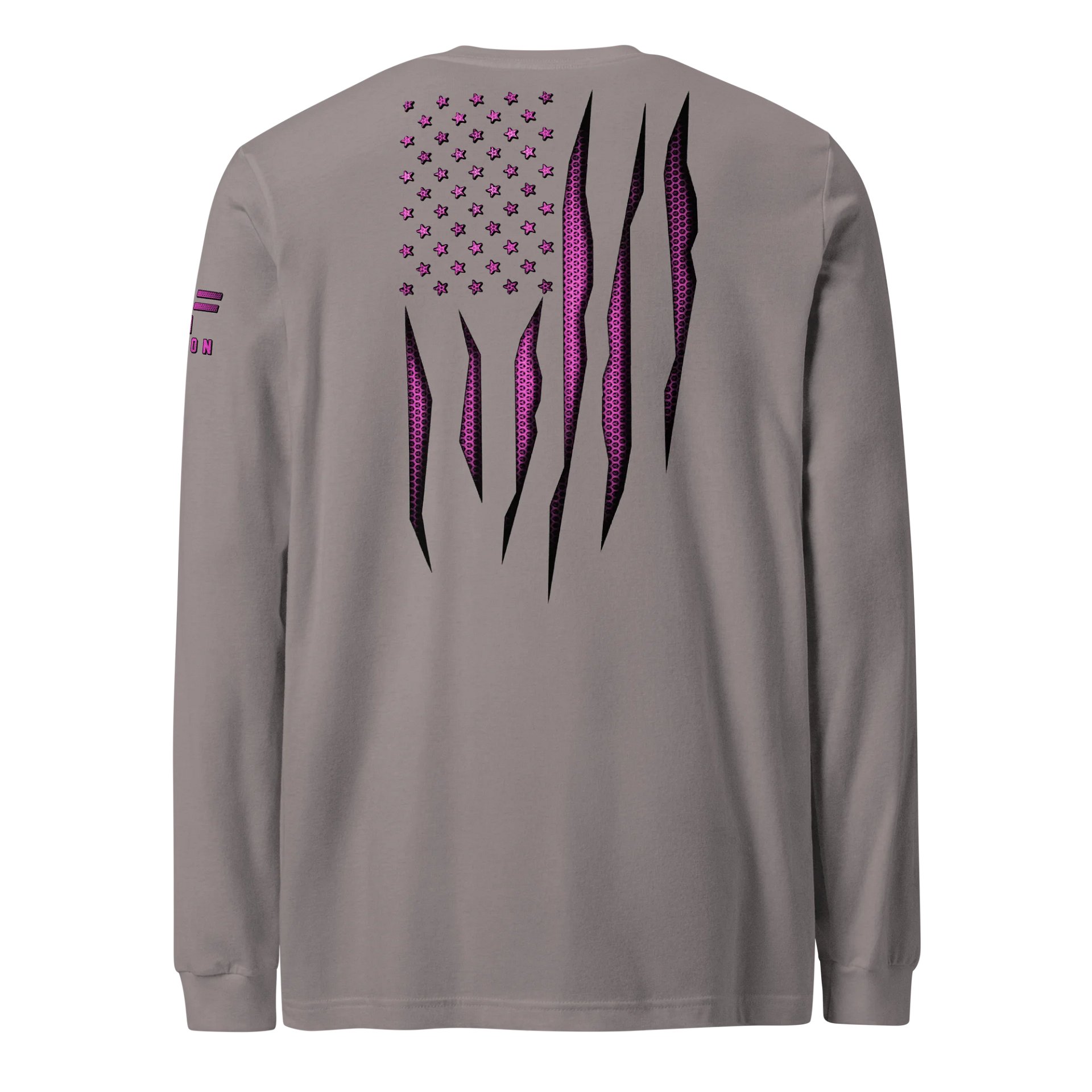 Pink Carbon Onyx American Flag Long Sleeve product image (7)