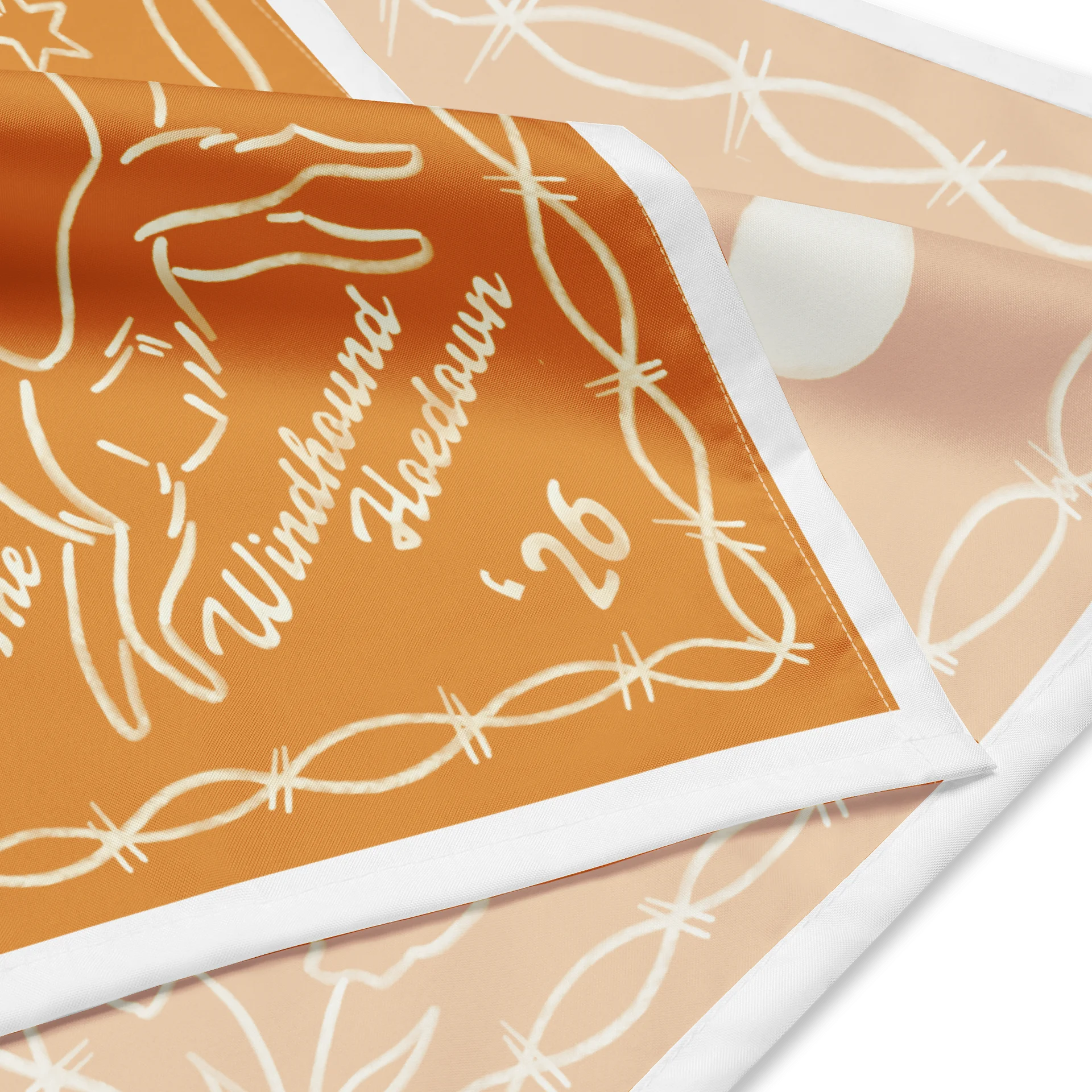 Windhound Hoedown '26 Bandana - White on Marigold product image (2)