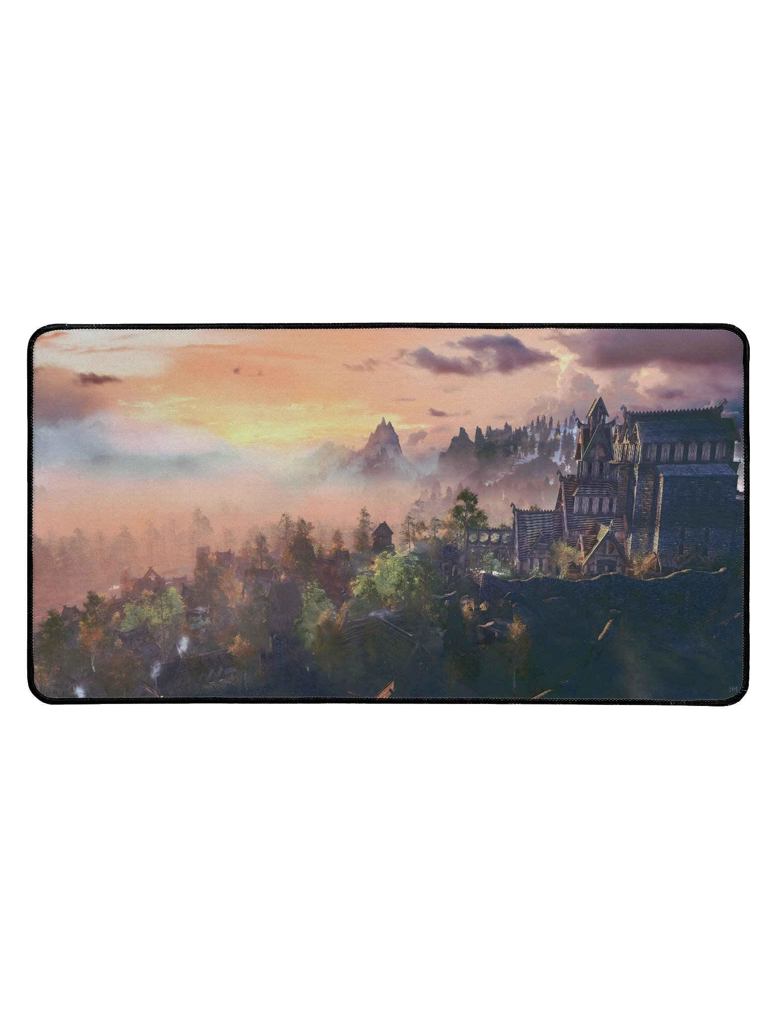 "Sunset Over Whiterun" Deskmat product image (2)
