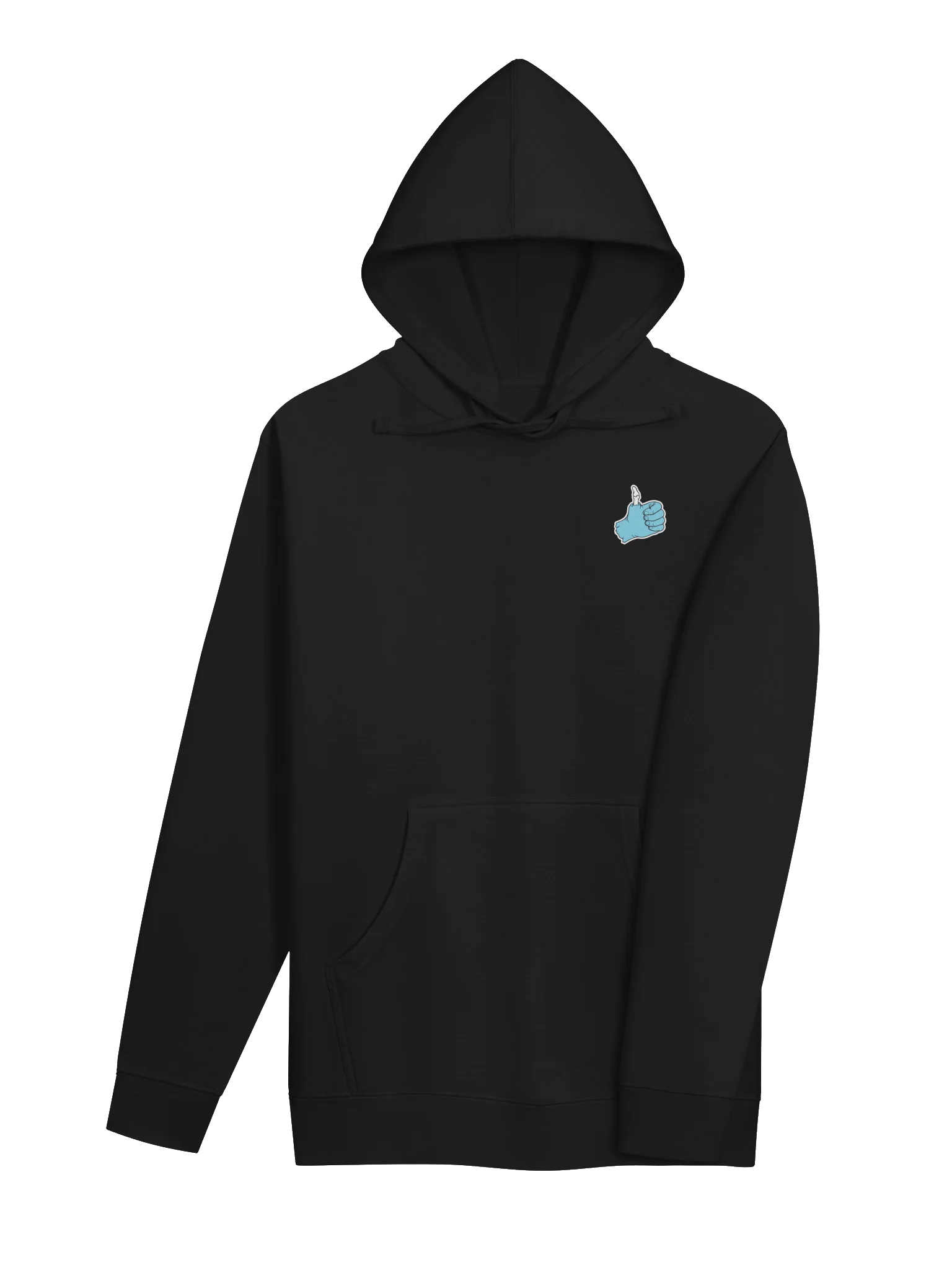 Blue Thumbs-Up Bass Thumb Hoodie product image (10)