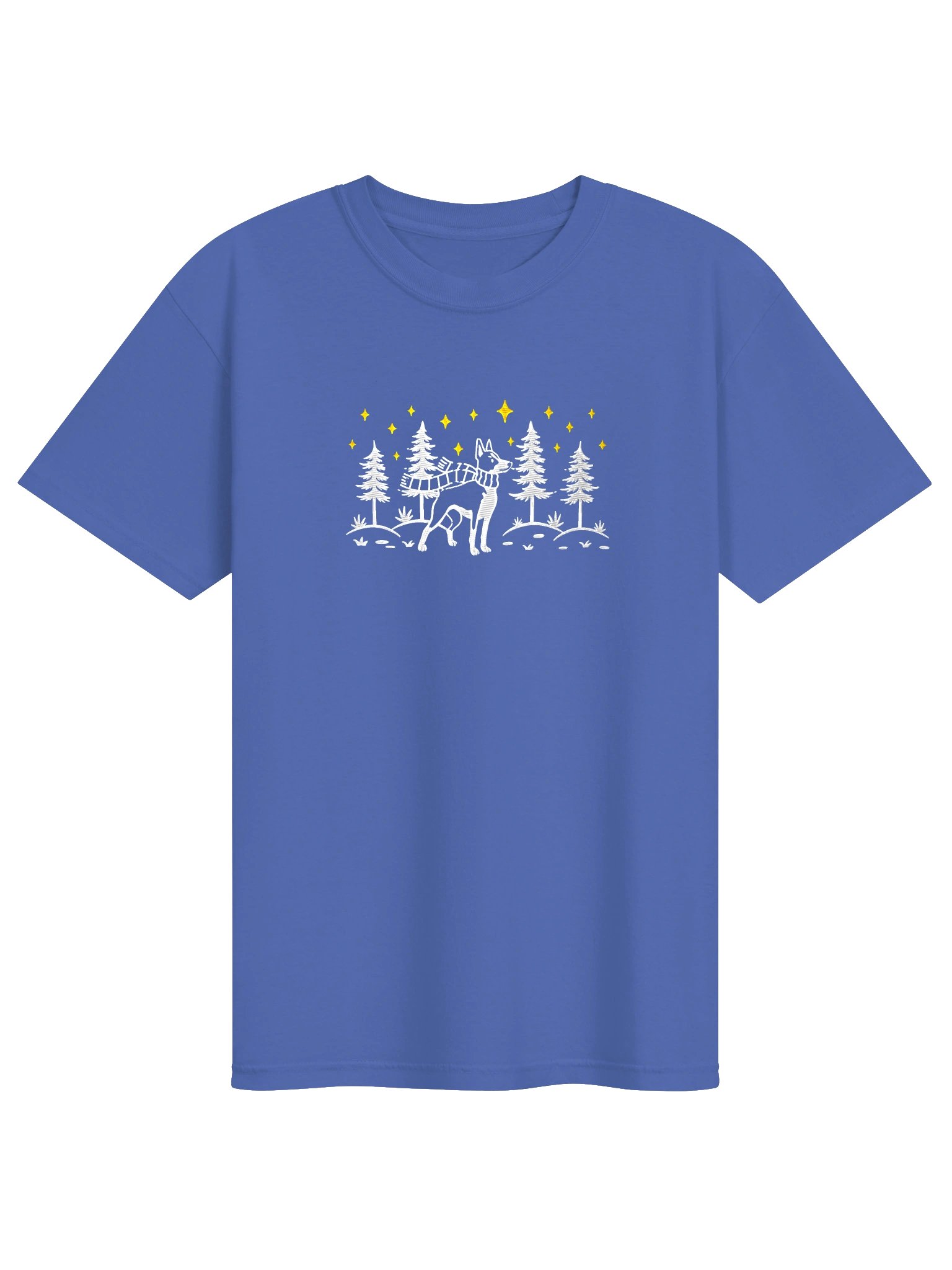 Rat Terrier Winter/Christmas Line Art Design Embroidered T-Shirt product image (25)