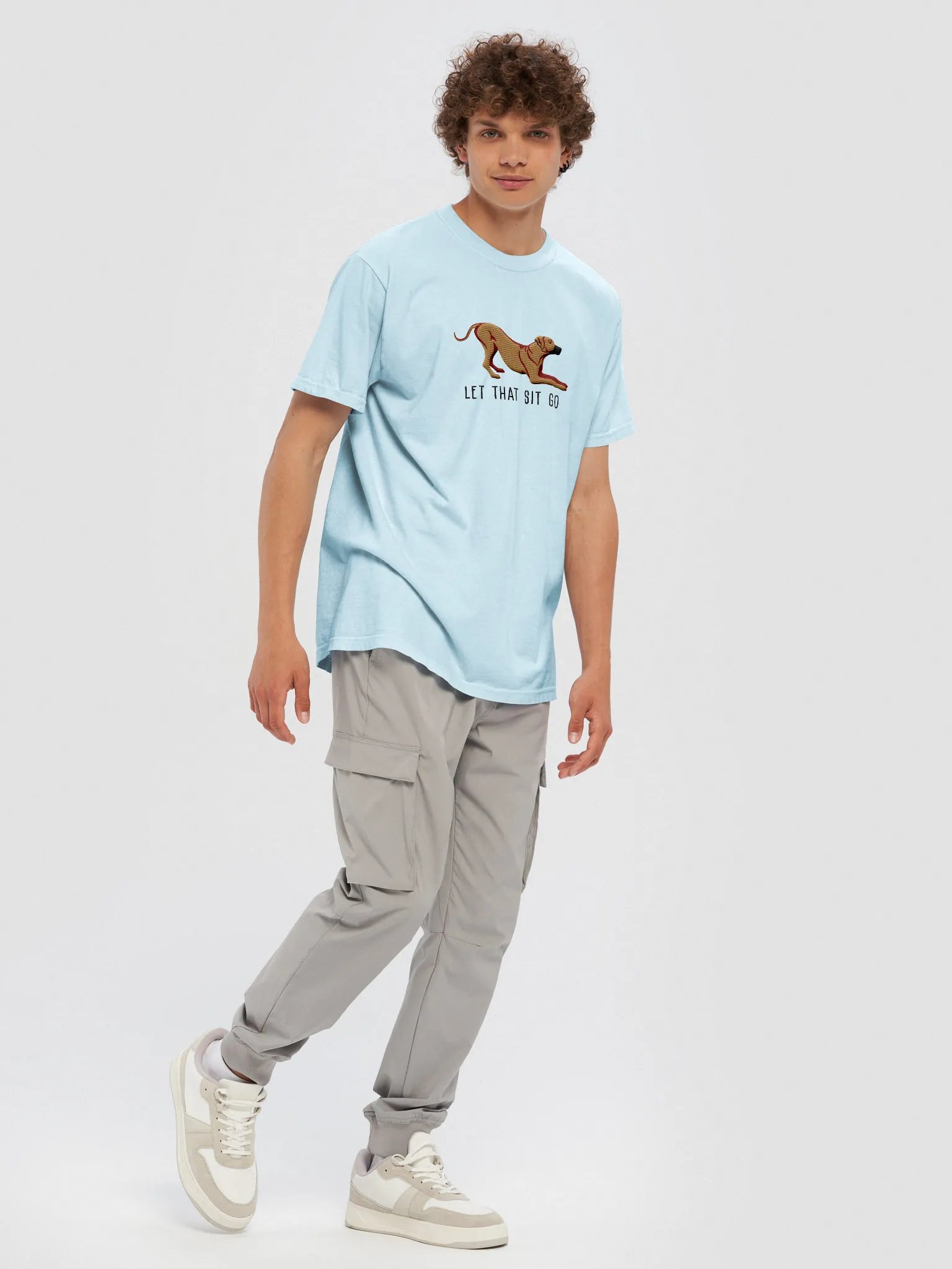 Let That Sit Go T-Shirt(Embroidered) of a Rhodesian Ridgeback product image (9)