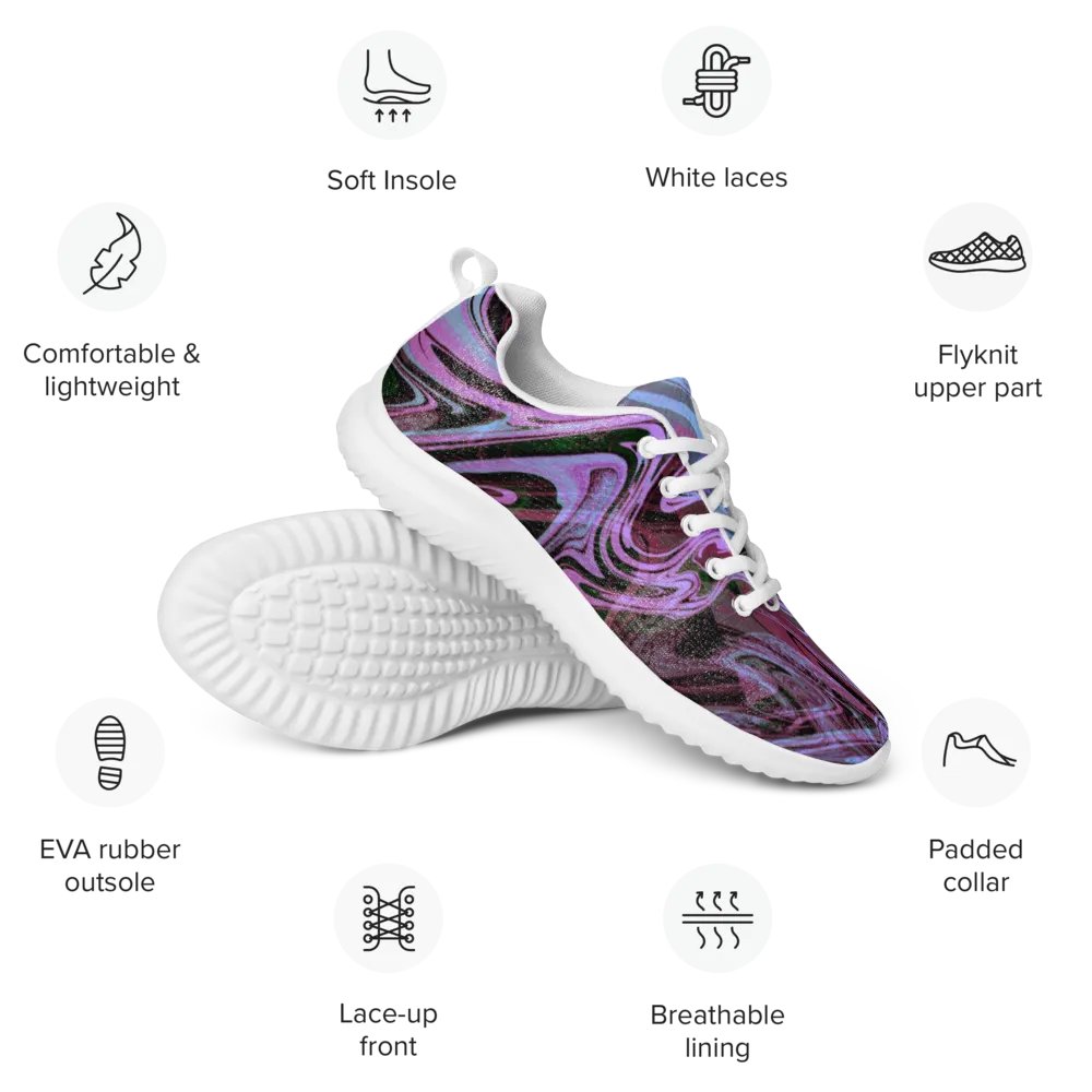 Psychedelic Swirl Women's Athletic Sneakers product image (1)